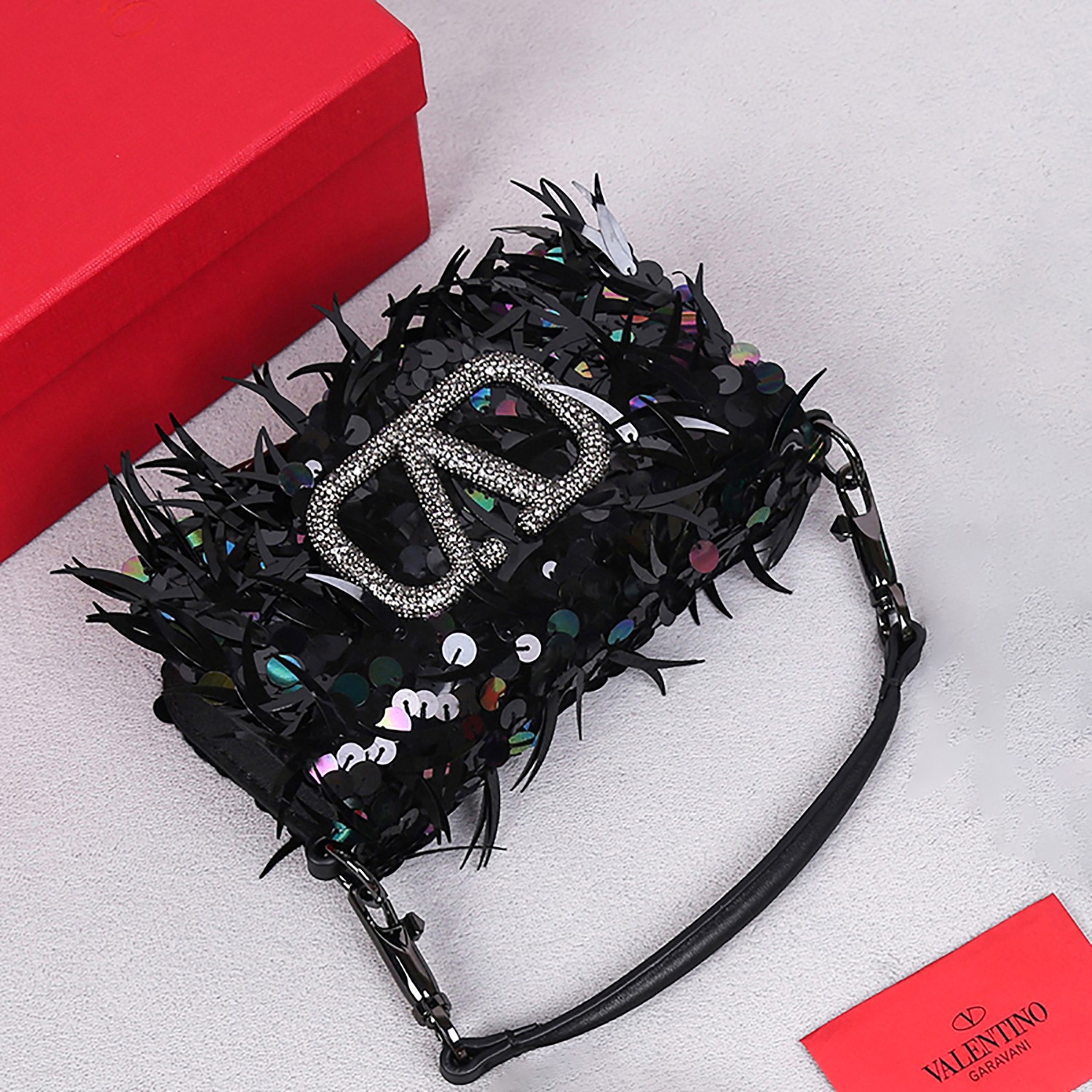 Bagsaaa Va1e*ntin0 Garavani Mini loco 3D black - 19x10.5x5cm