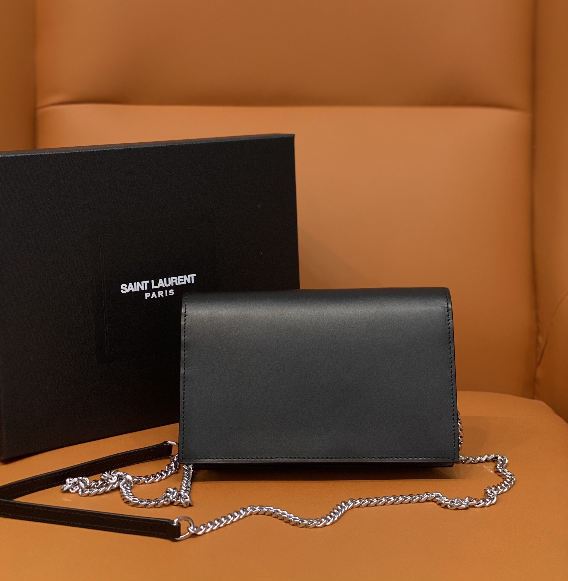 Bagsaaa Y51 Kate Tassel Bag Black Silver Hardware - 19x12.5x4cm