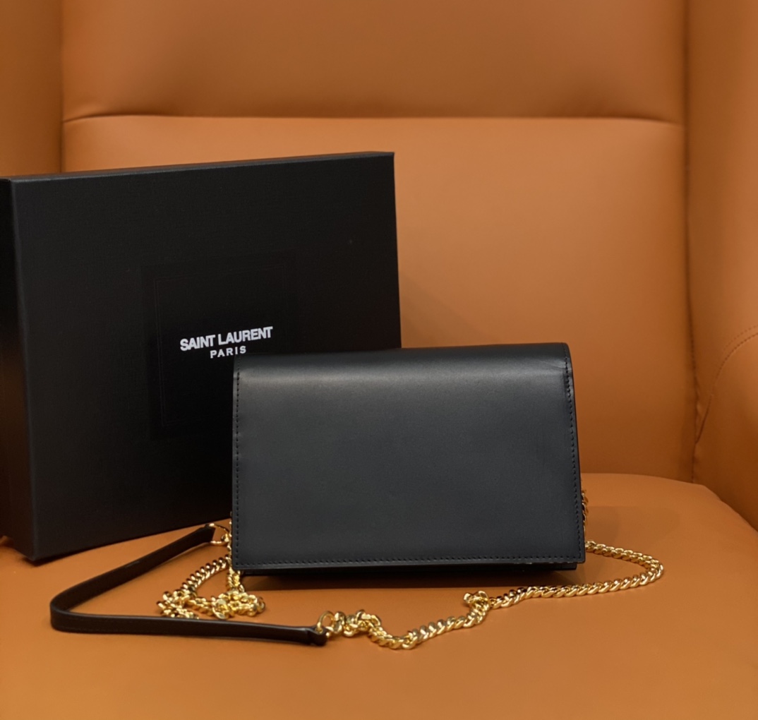 Bagsaaa Y51 Kate Tassel Bag Black Gold Hardware - 19x12.5x4cm
