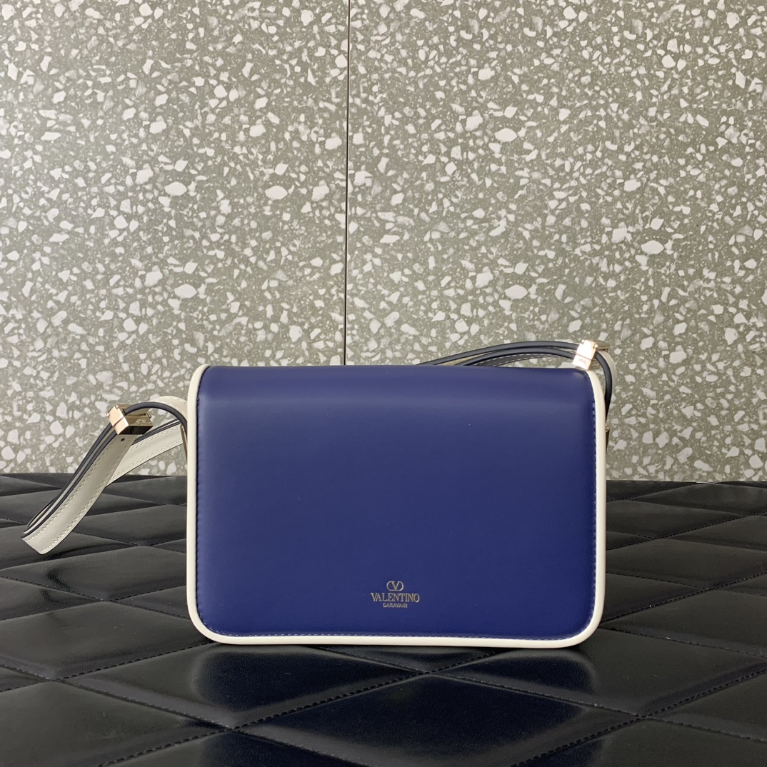 Bagsaaa Va1e*ntin0 Garavani Small Shoulder Letter Bag Blue - 19x12x6cm