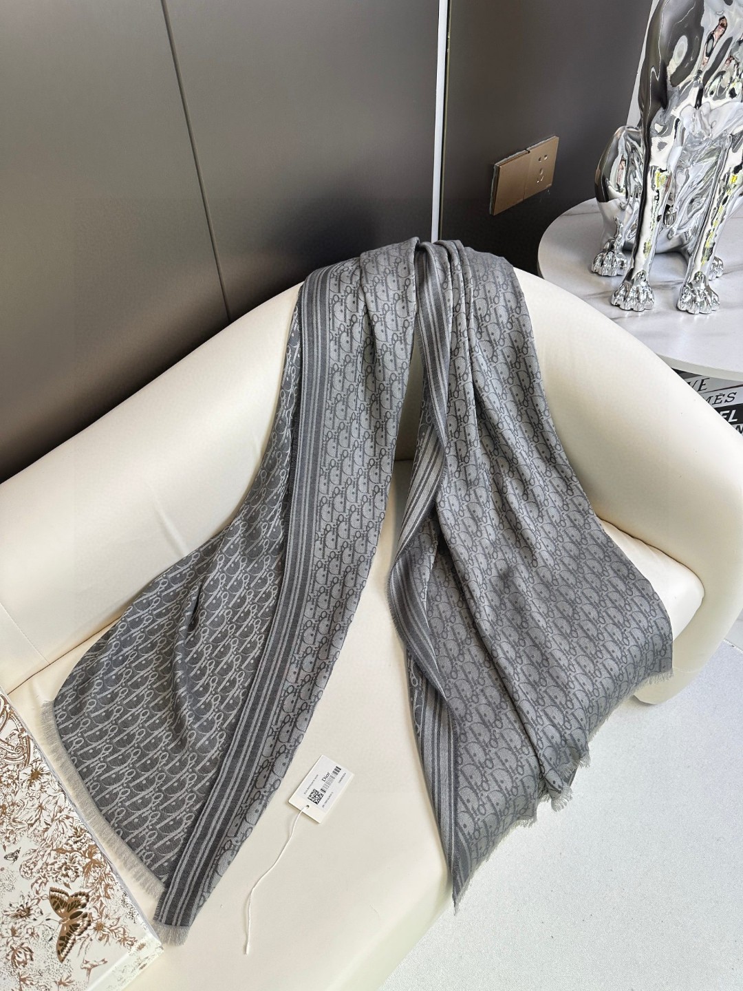 Bagsaaa D10r Oblique Scarf Grey