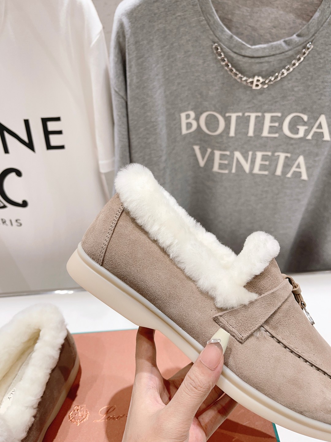 Bagsaaa L0r0 P1ana Winter Loafers Grey