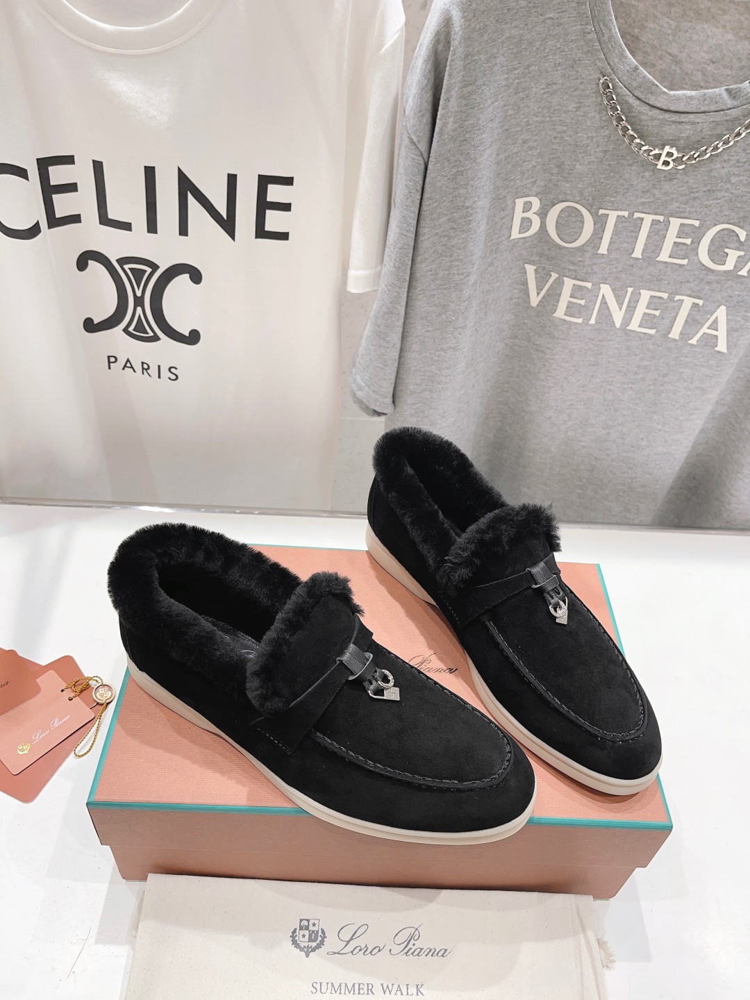 Bagsaaa L0r0 P1ana Winter Loafers Black