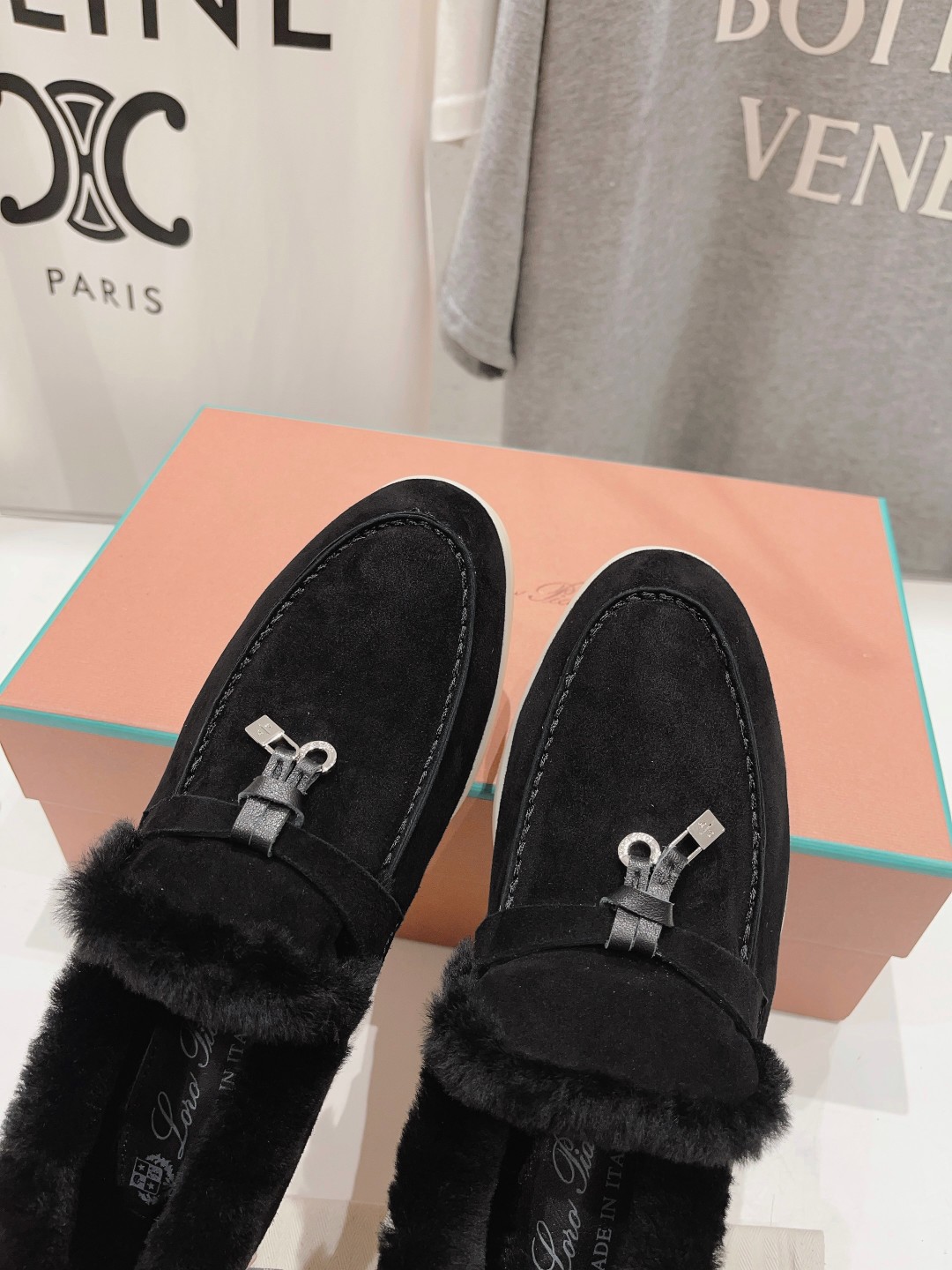 Bagsaaa L0r0 P1ana Winter Loafers Black