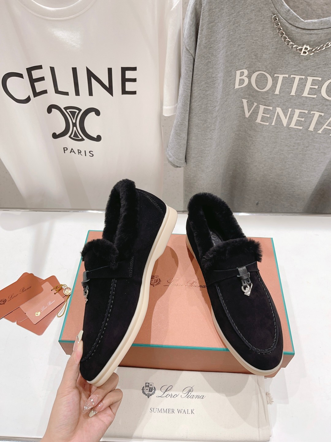 Bagsaaa L0r0 P1ana Winter Loafers Black