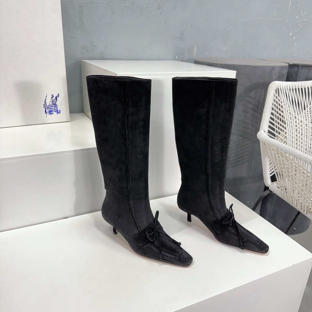 Bagsaaa Bv*b*rry Storm Square-Toe Knee-High Boots Black