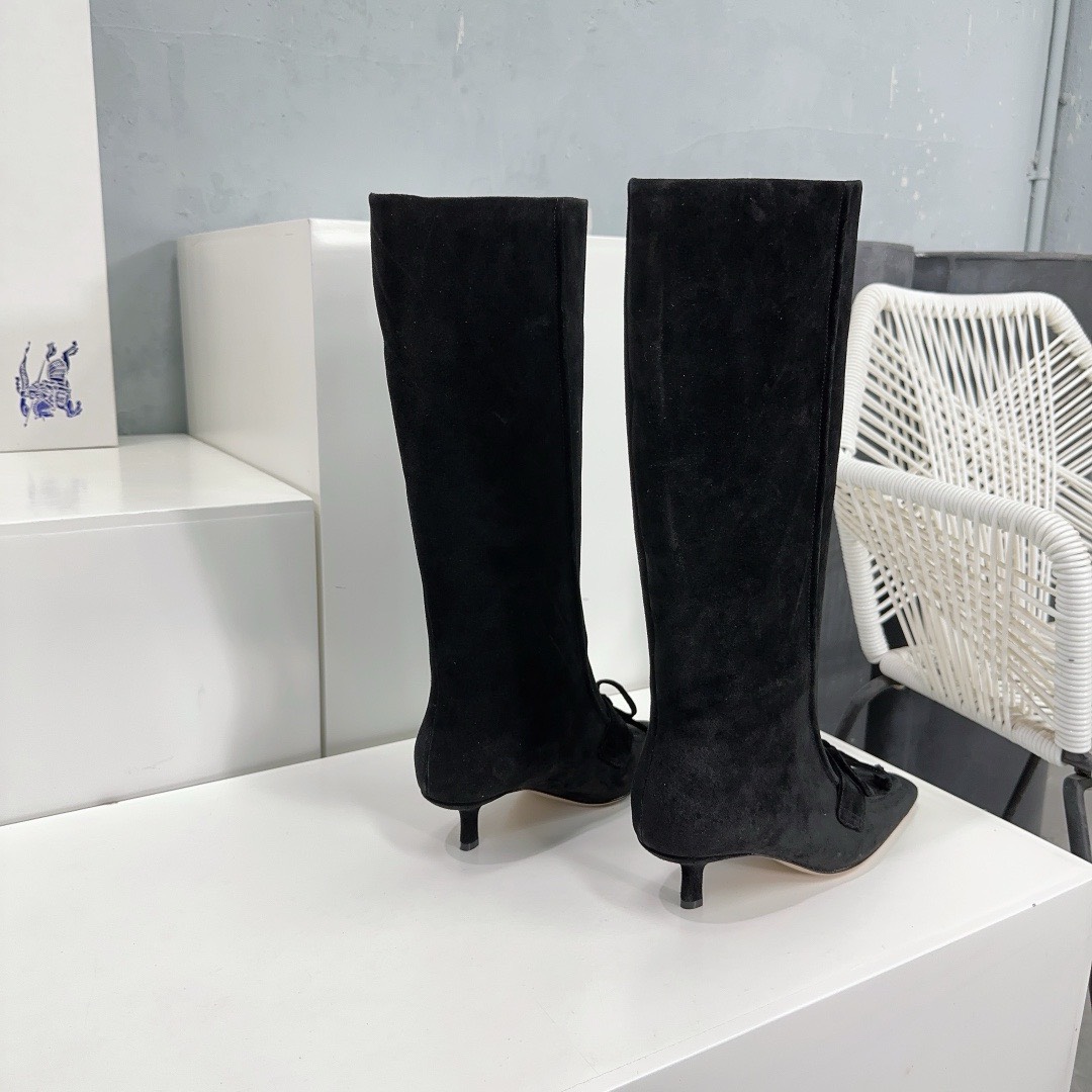Bagsaaa Bv*b*rry Storm Square-Toe Knee-High Boots Black