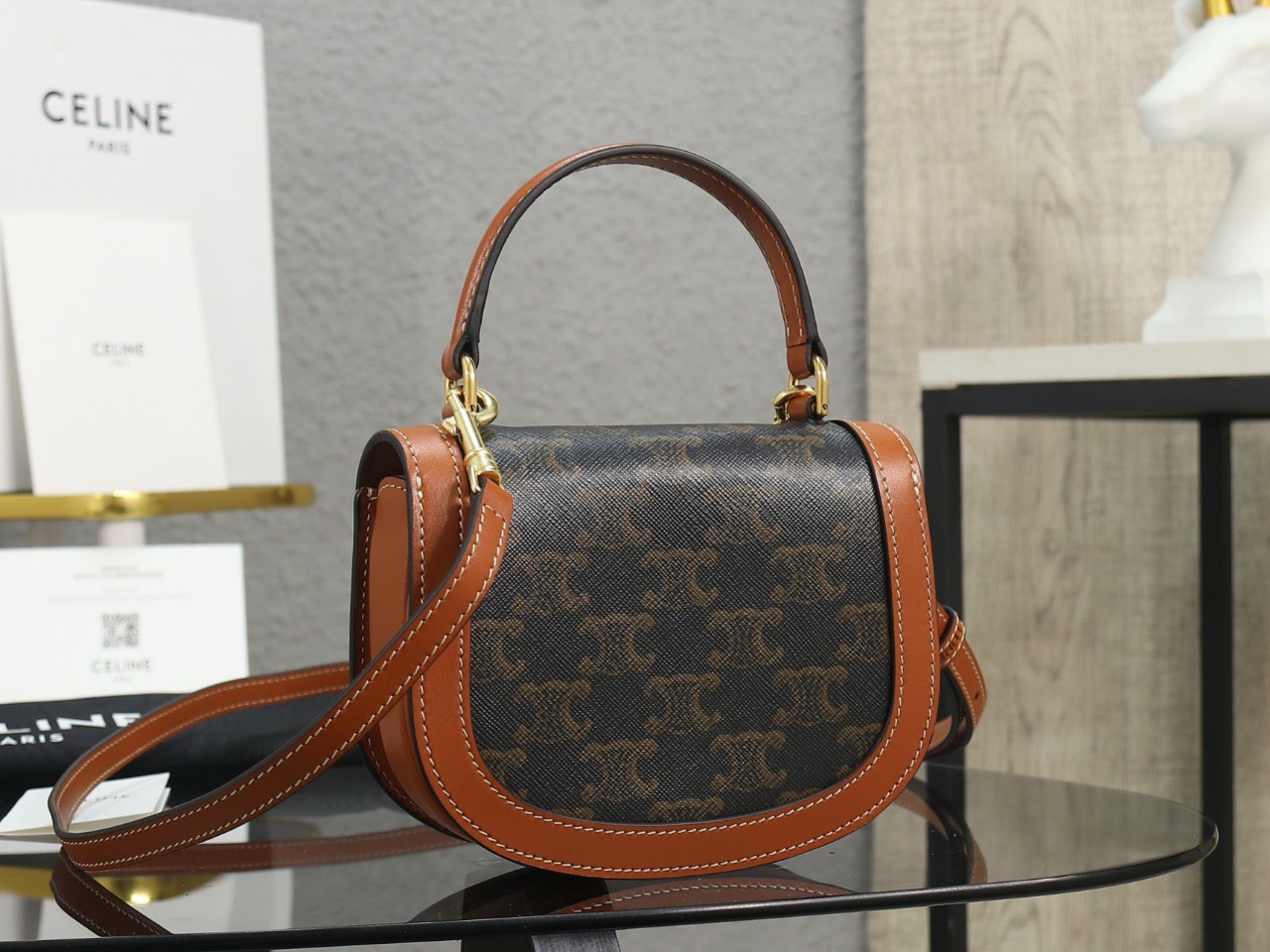 Bagsaaa Ce1i*e Mini Besace Triomphe Bag - 15x.5x11x5cm