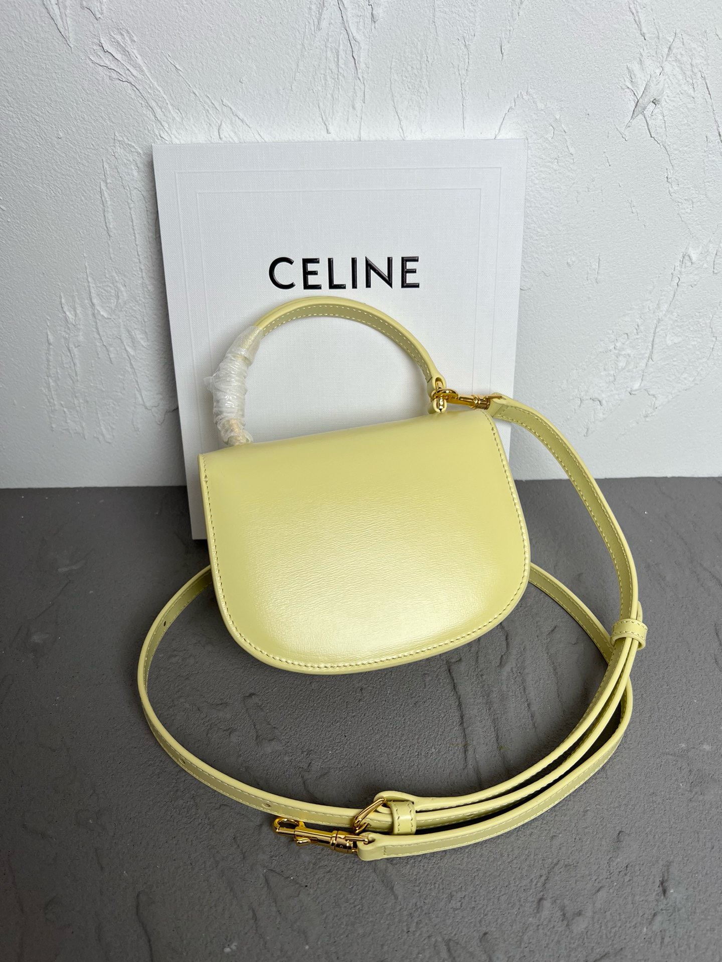 Bagsaaa Ce1i*e Mini Besace Yellow Bag - 15x.5x11x5cm