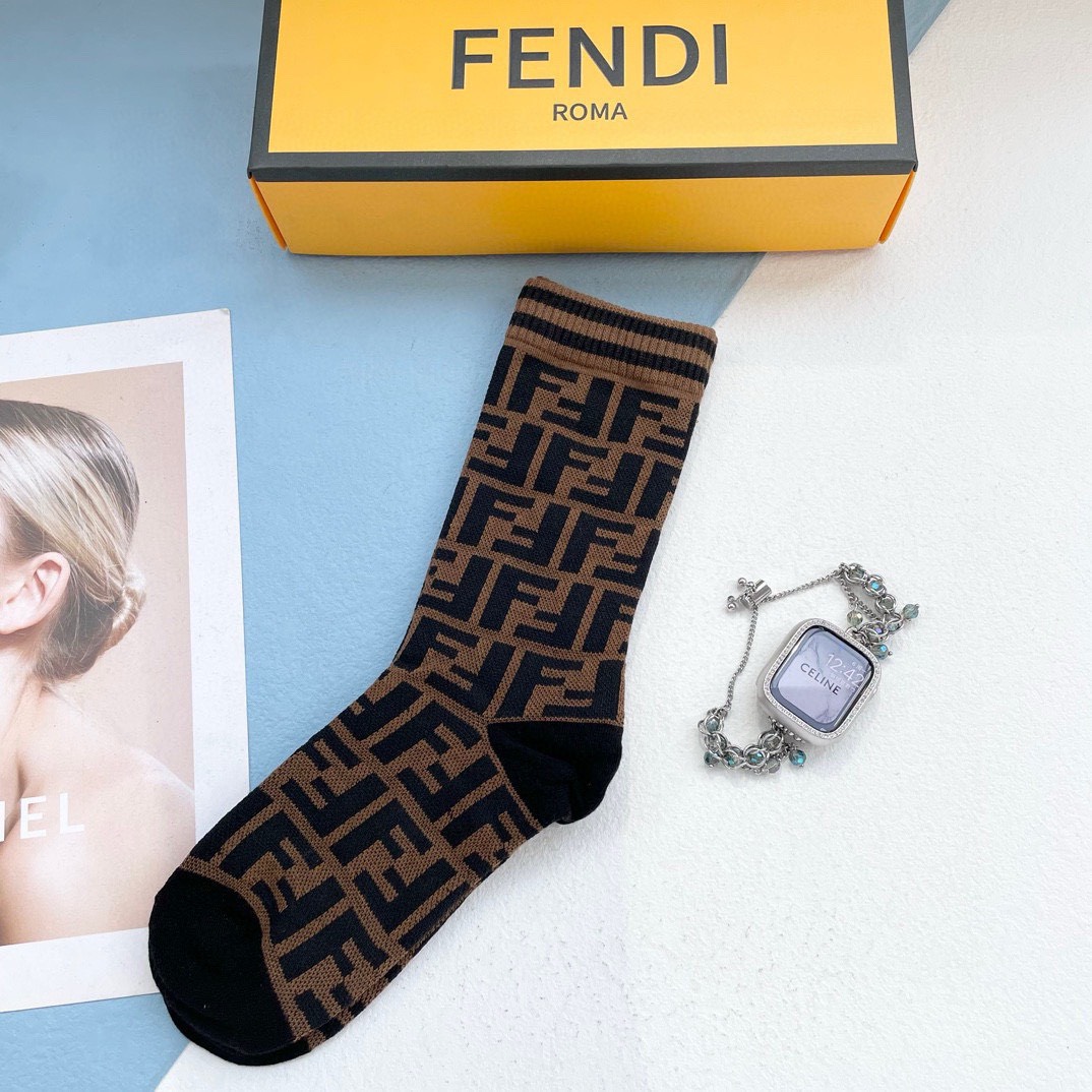 Bagsaaa F**di Socks FF Logo