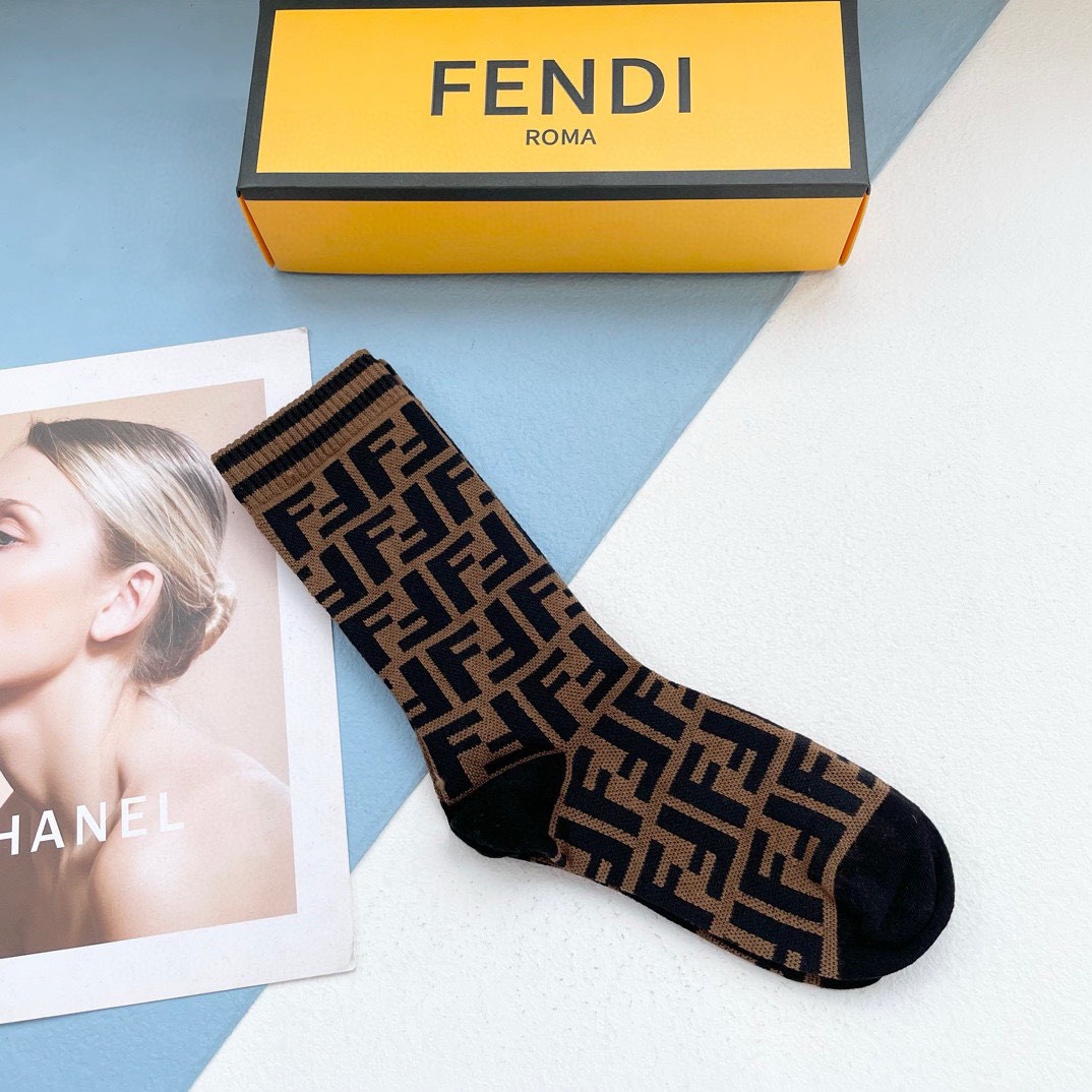 Bagsaaa F**di Socks FF Logo