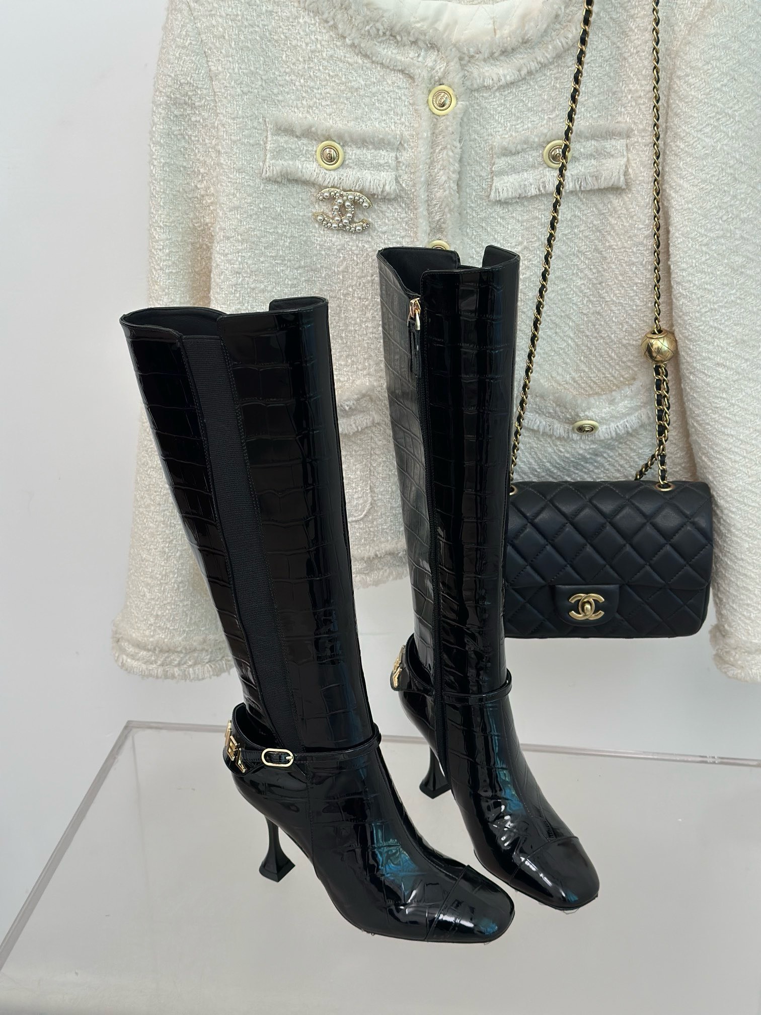 Bagsaaa Ch**el Black Long Boots