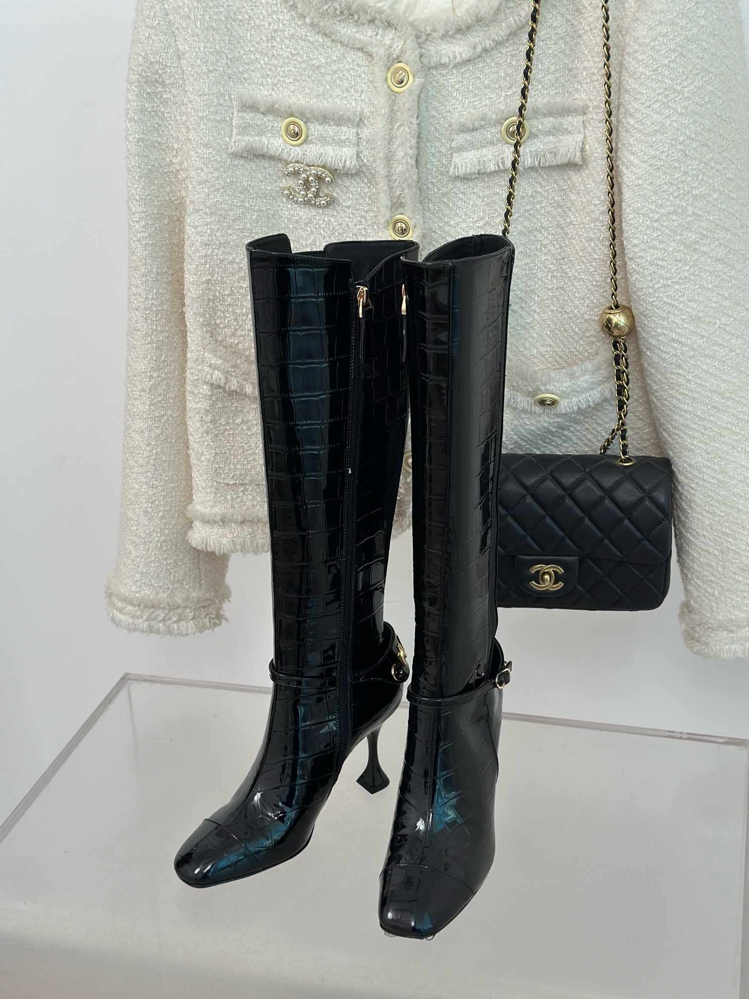 Bagsaaa Ch**el Black Long Boots