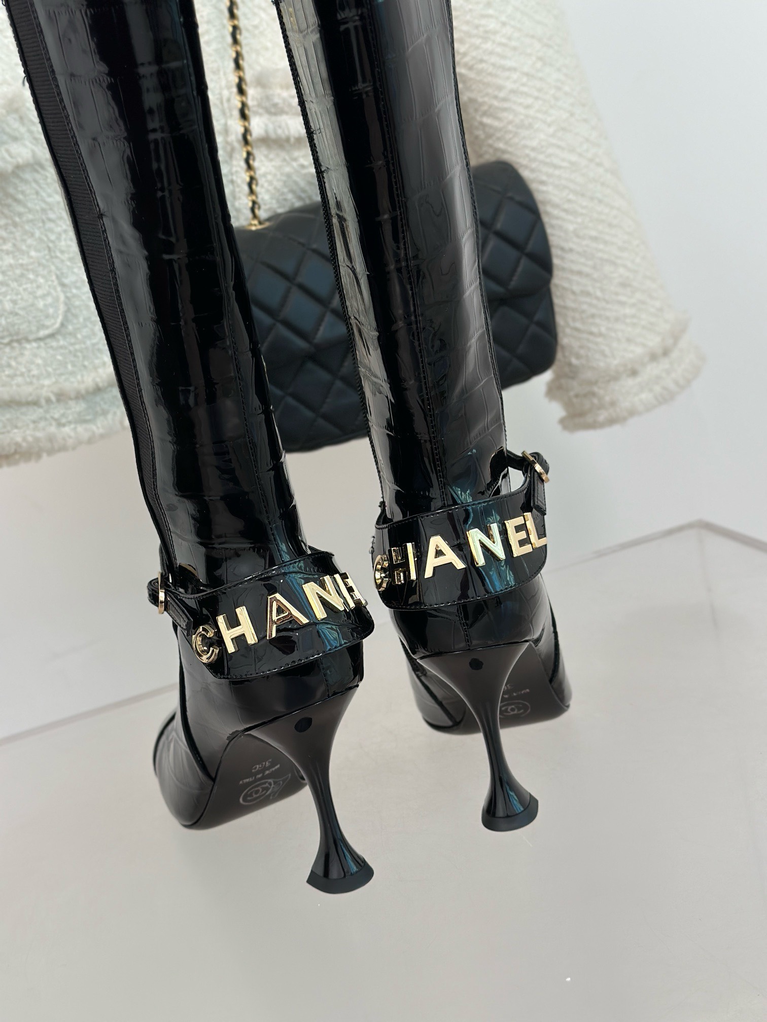 Bagsaaa Ch**el Black Long Boots