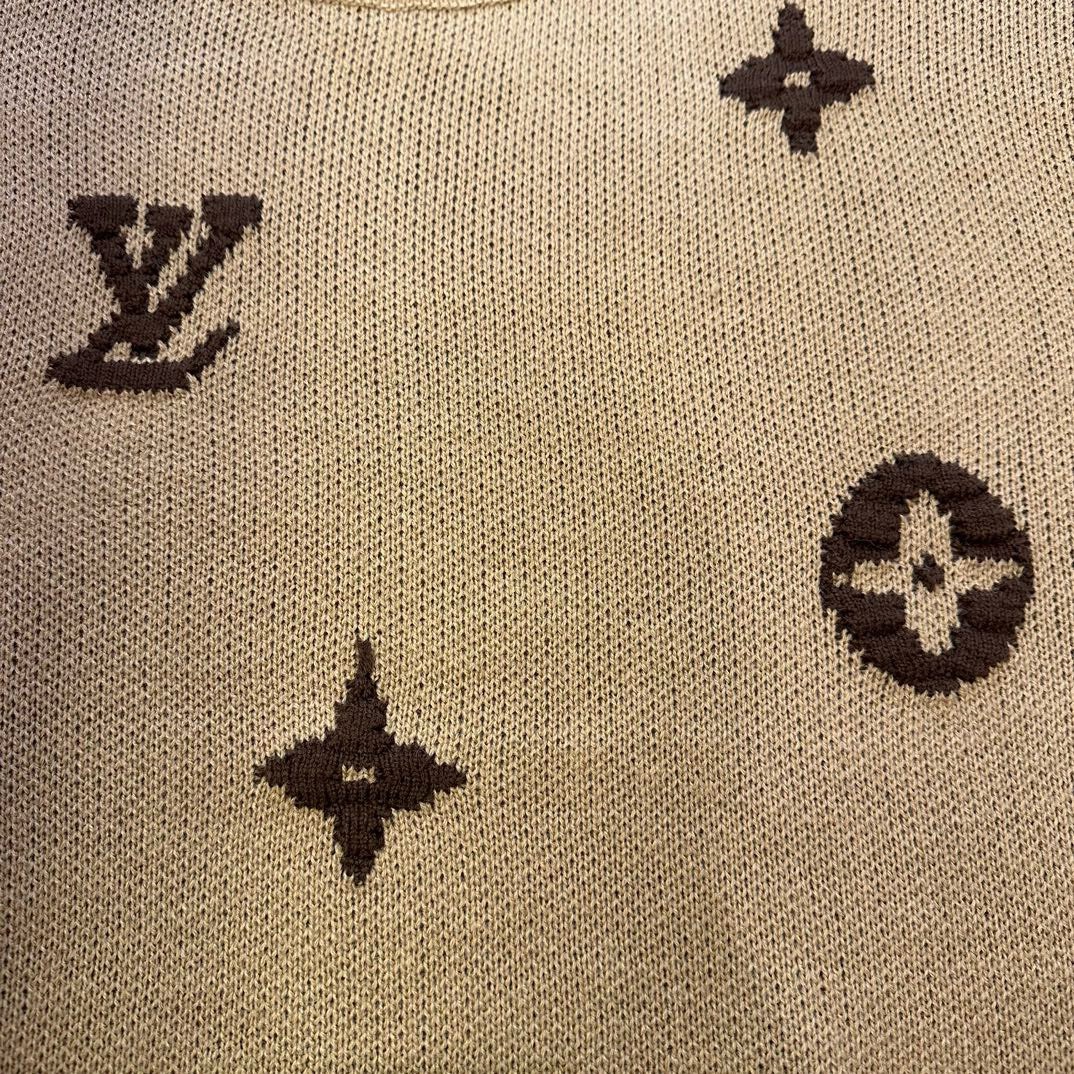 Bagsaaa L0vis Vvtt0n Sweatshirt Beige LV Monogram