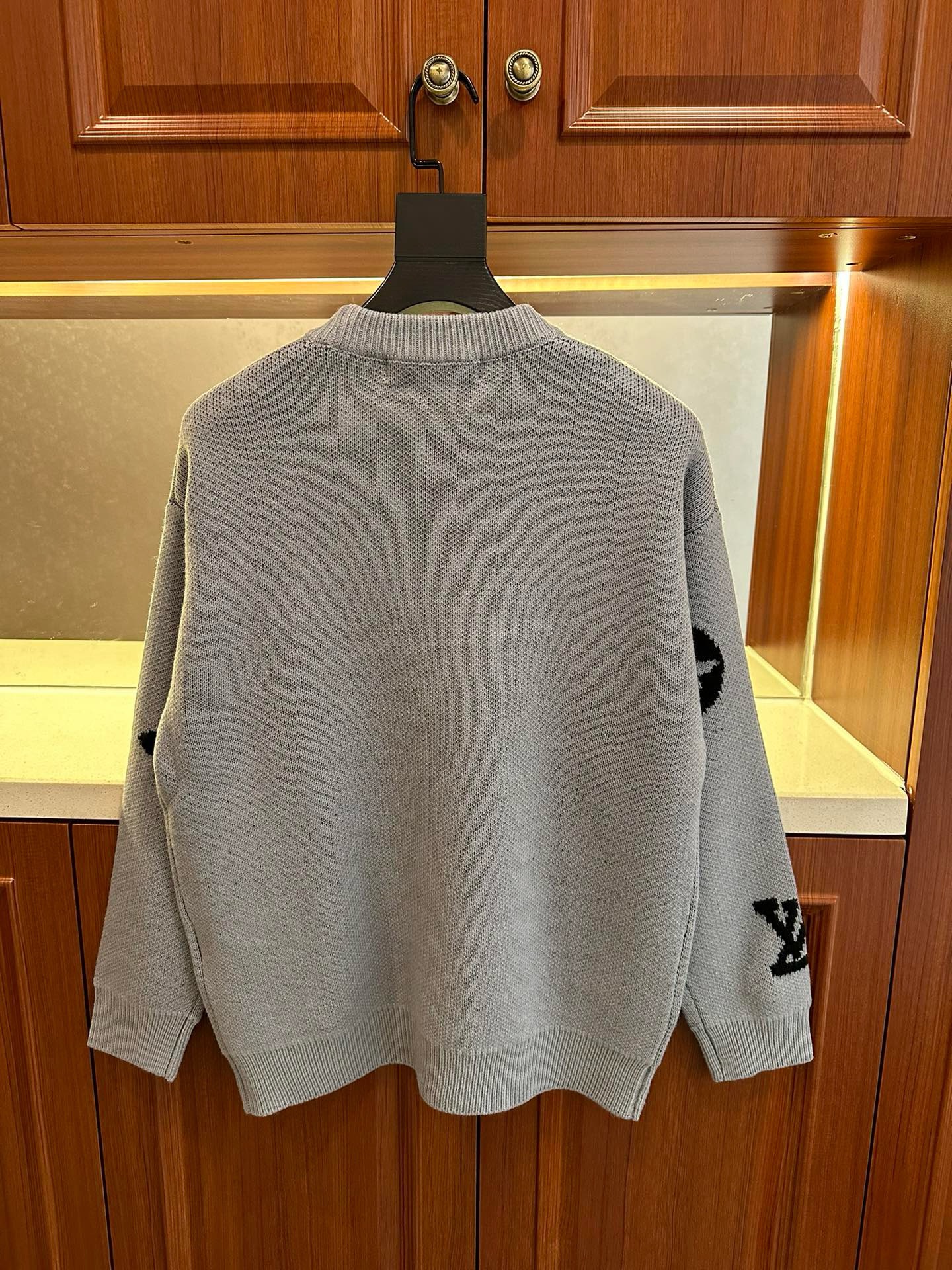 Bagsaaa L0vis Vvtt0n Sweatshirt Grey LV Monogram