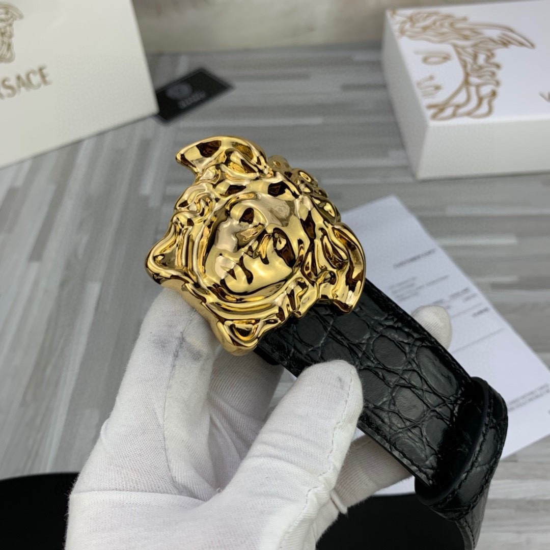 Bagsaaa Versace Black & Gold Croc 