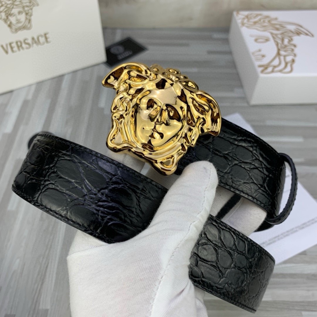 Bagsaaa Versace Black & Gold Croc 