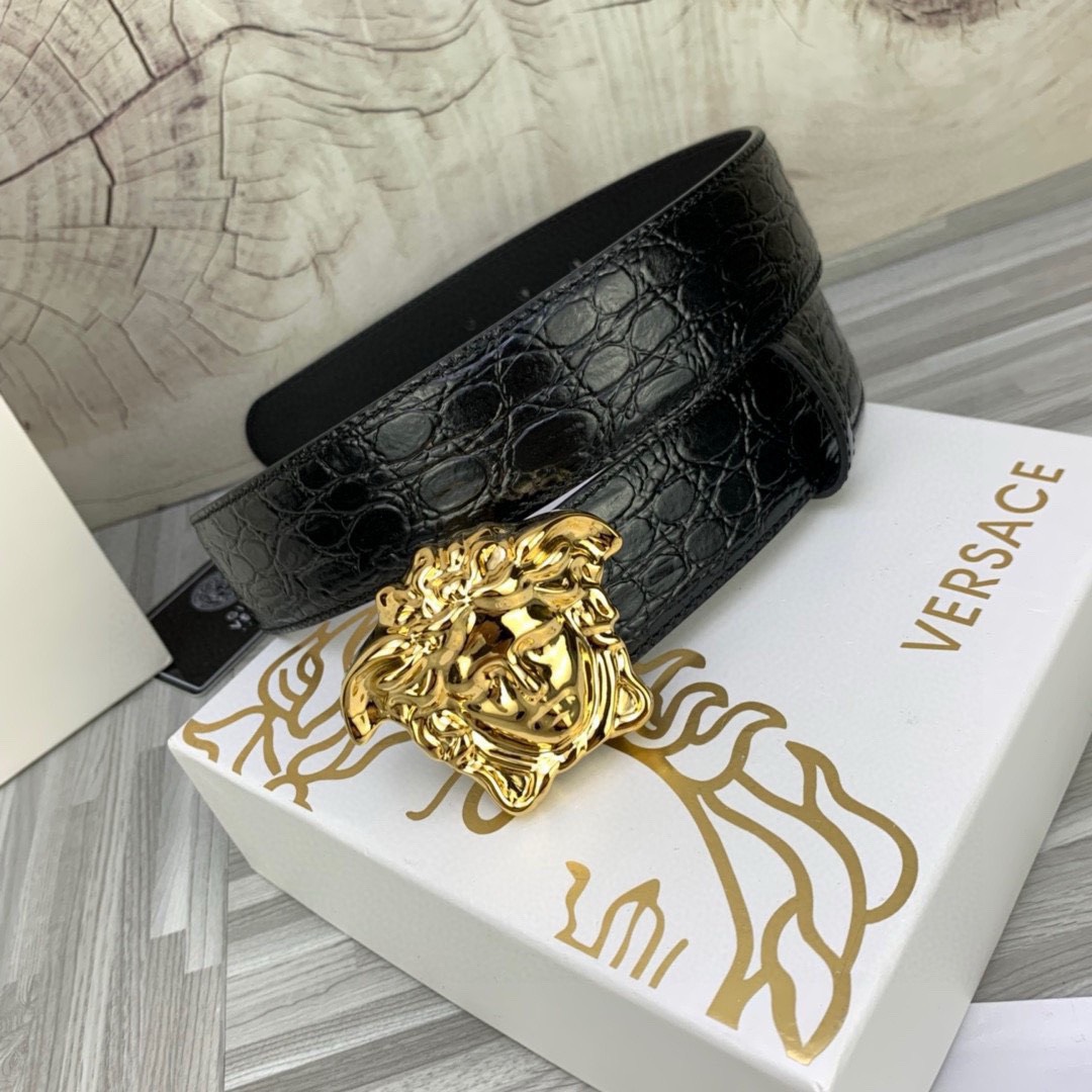 Bagsaaa Versace Black & Gold Croc 