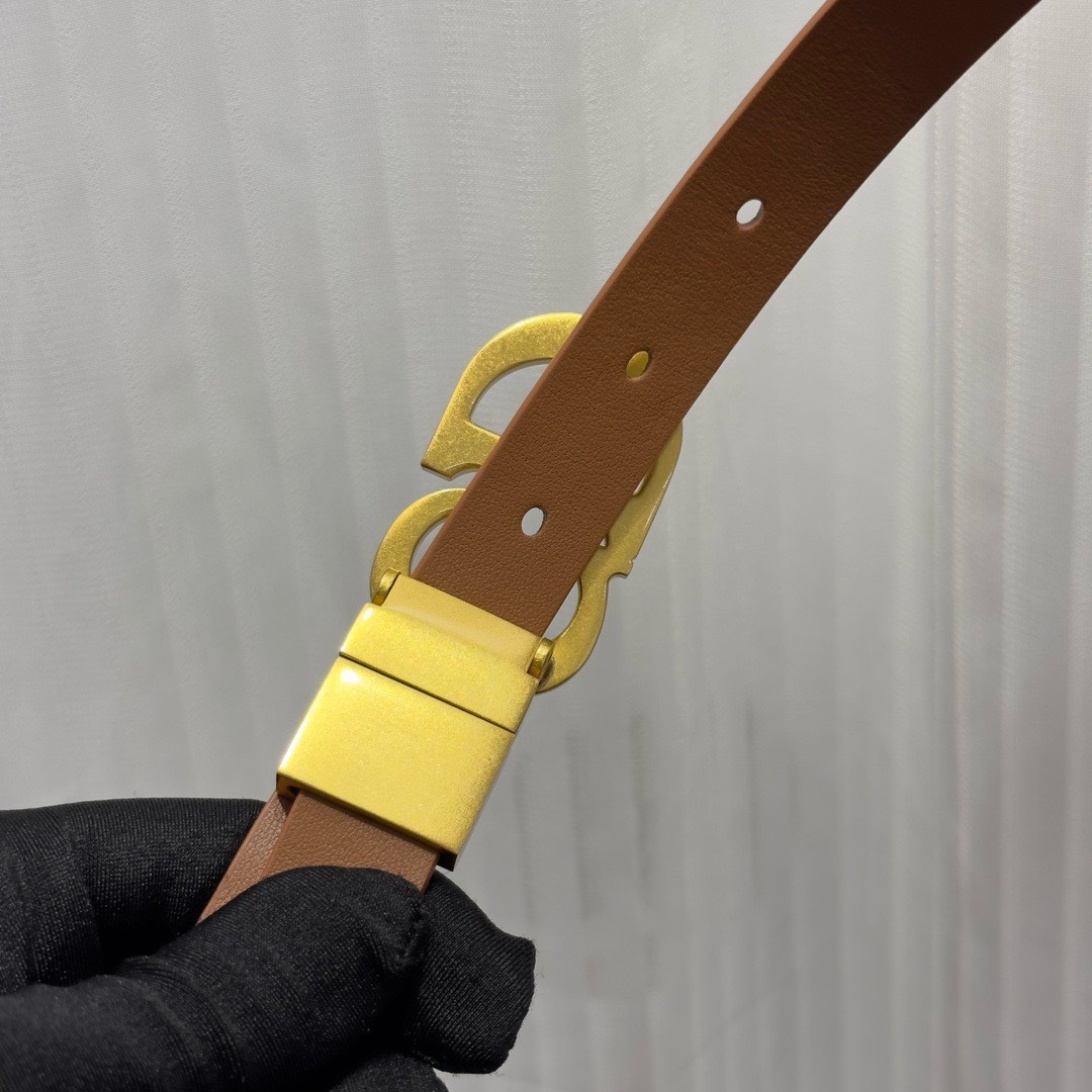 Bagsaaa D10r Reversible Beige&Brown Belt - 2cm