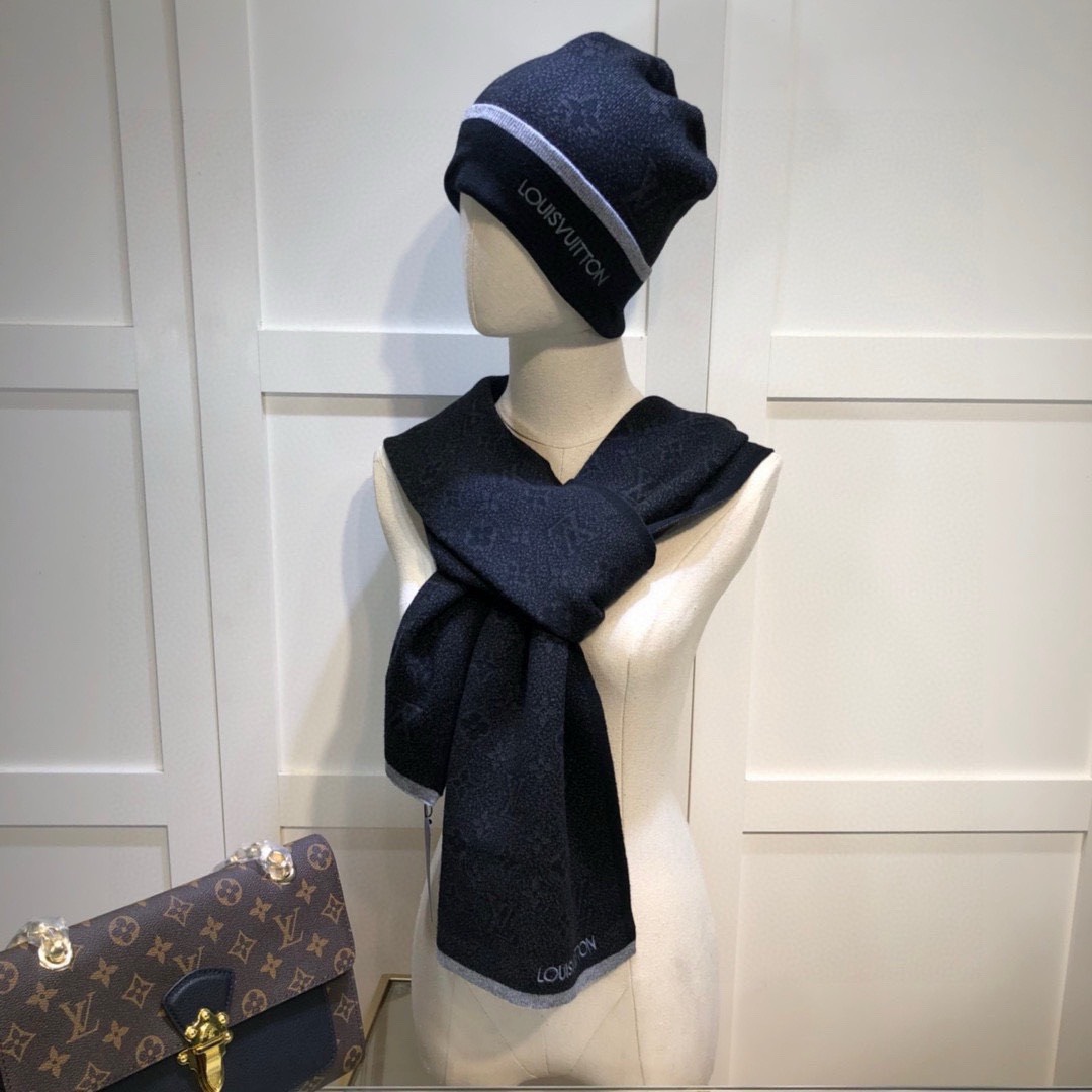 Bagsaaa L0vis Vvtt0n Set Hat + Scarf - 4 colors