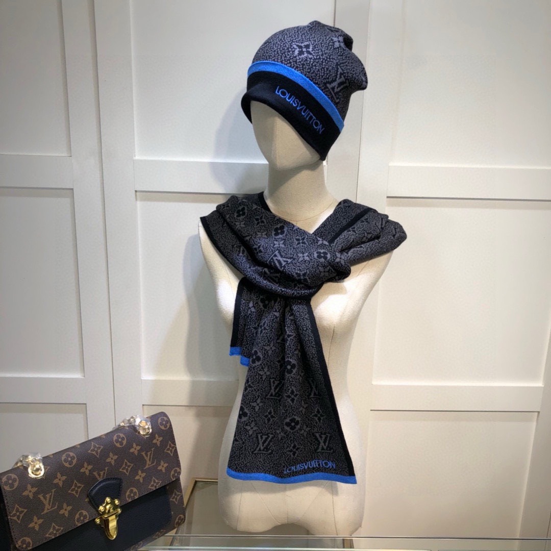 Bagsaaa L0vis Vvtt0n Set Hat + Scarf - 4 colors