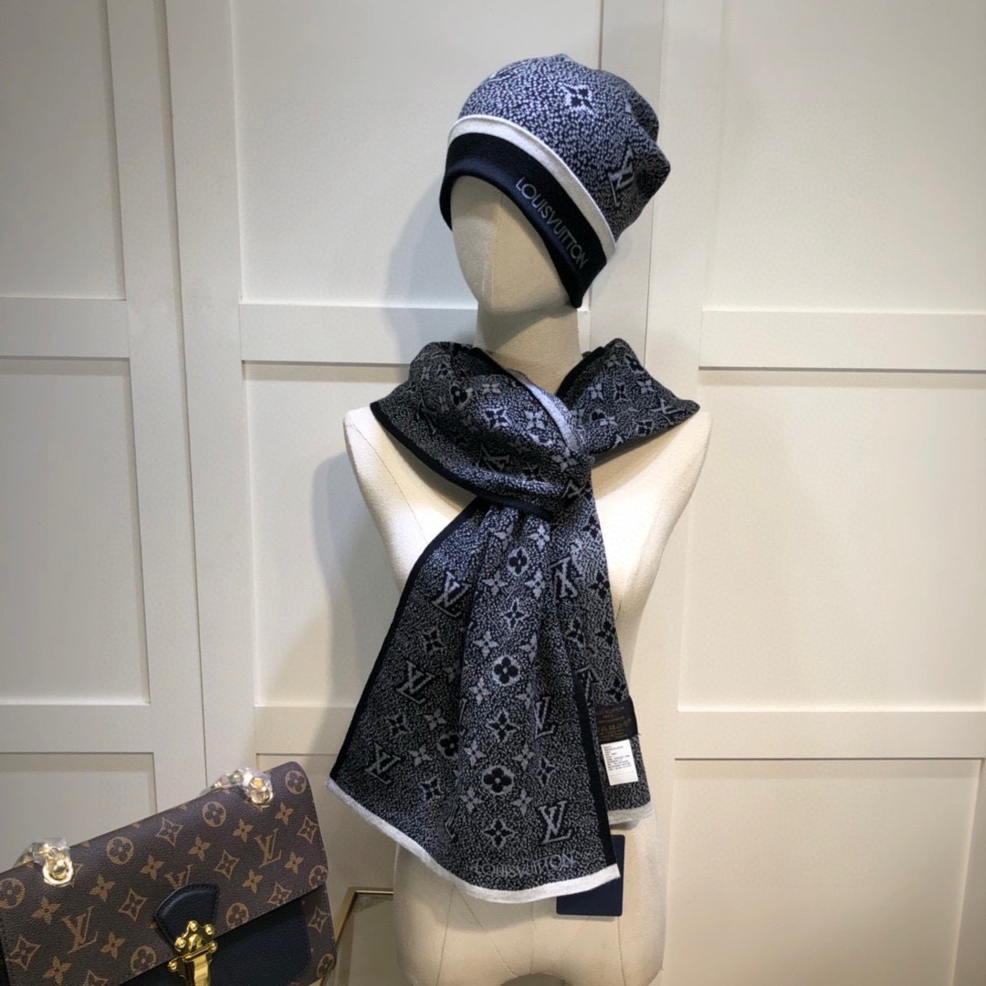 Bagsaaa L0vis Vvtt0n Set Hat + Scarf - 4 colors