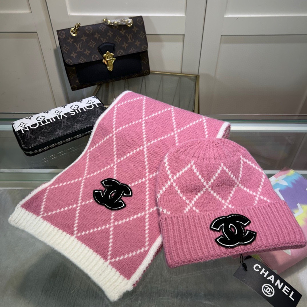 Bagsaaa Ch**el Set Hat + Scarf 02
