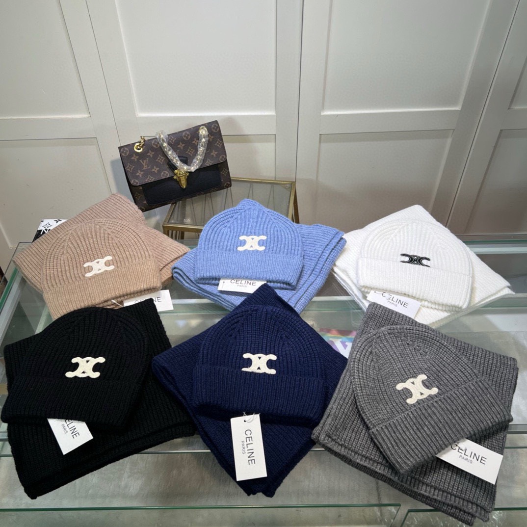 Bagsaaa Ce1i*e Set Hat + Scarf - 6 colors