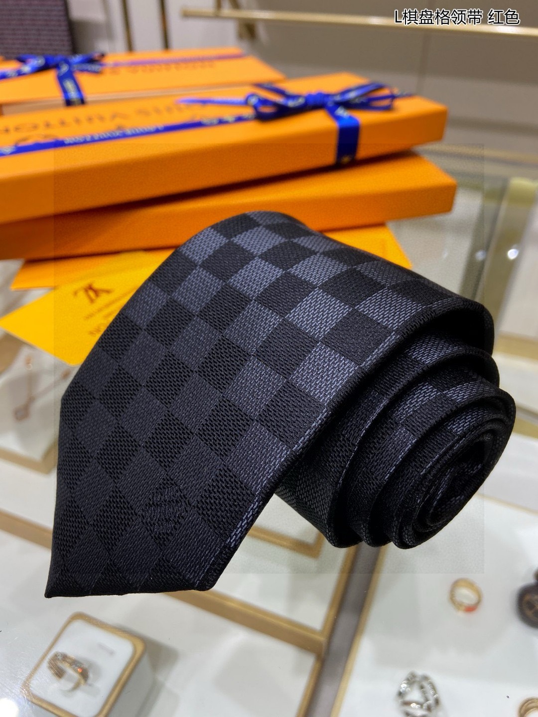 Bagsaaa L0vis Vvtt0n Damier Classique Tie In Black