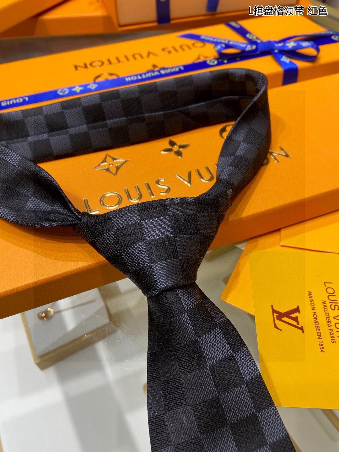 Bagsaaa L0vis Vvtt0n Damier Classique Tie In Black