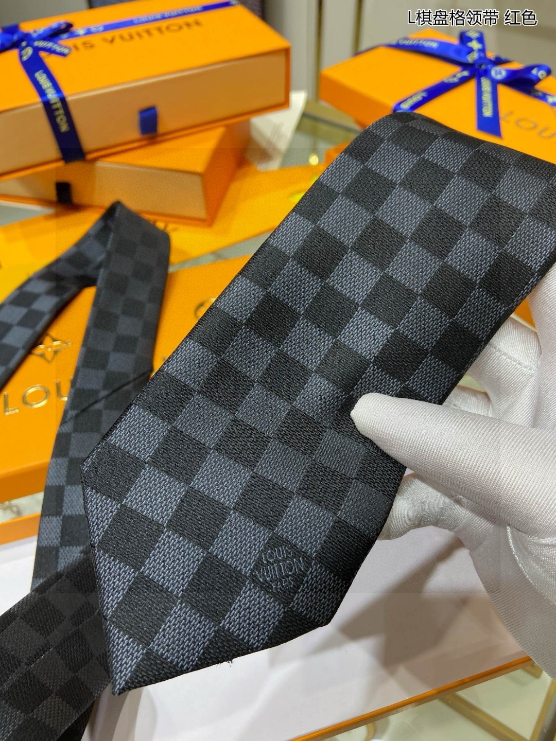 Bagsaaa L0vis Vvtt0n Damier Classique Tie In Black
