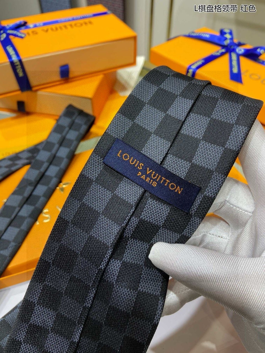 Bagsaaa L0vis Vvtt0n Damier Classique Tie In Black