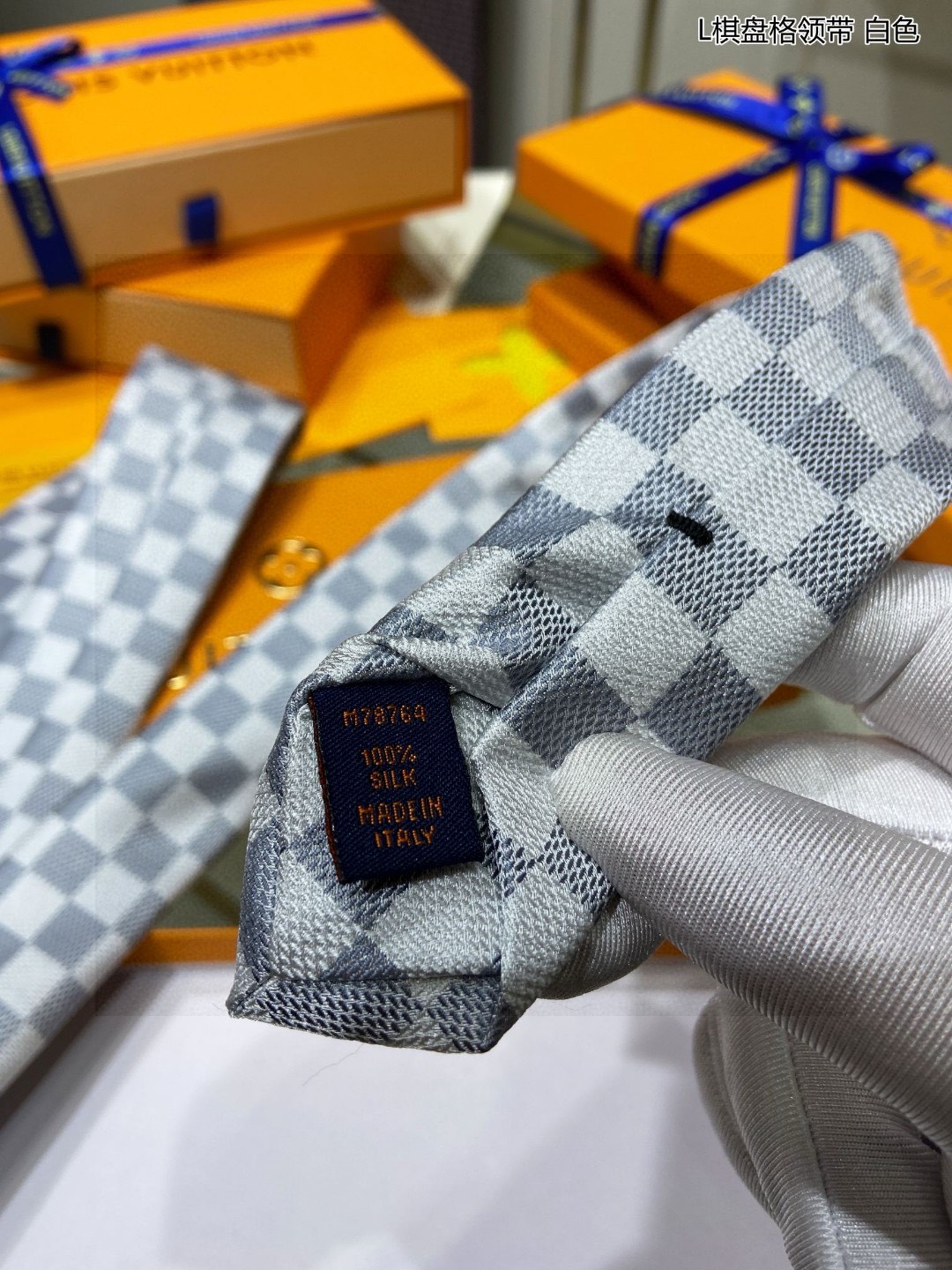 Bagsaaa L0vis Vvtt0n Damier Classique Tie In White