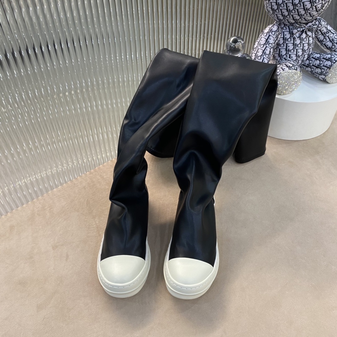 Bagsaaa Rick Owens Classic Bumper leather over knee boots
