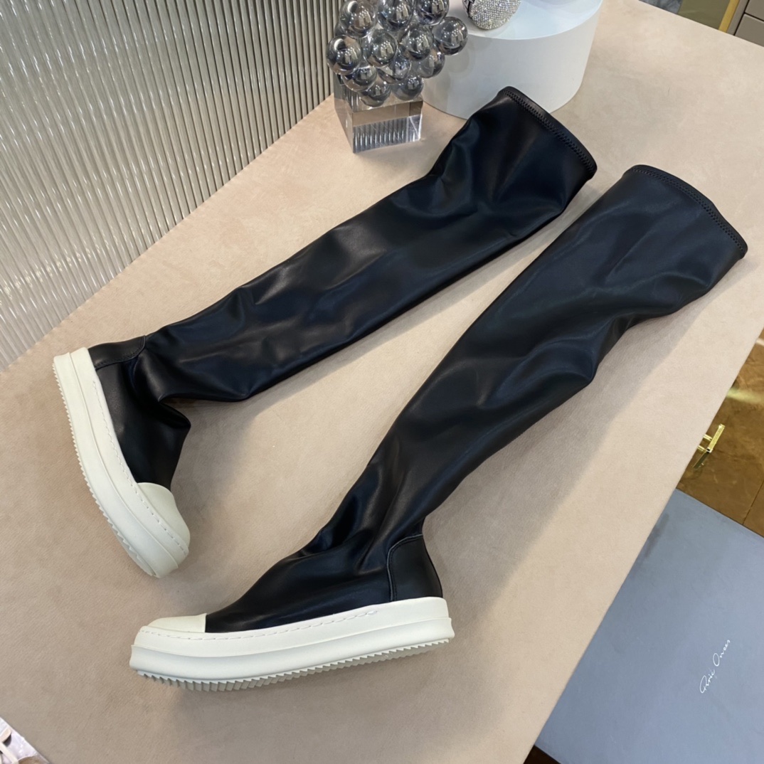 Bagsaaa Rick Owens Classic Bumper leather over knee boots