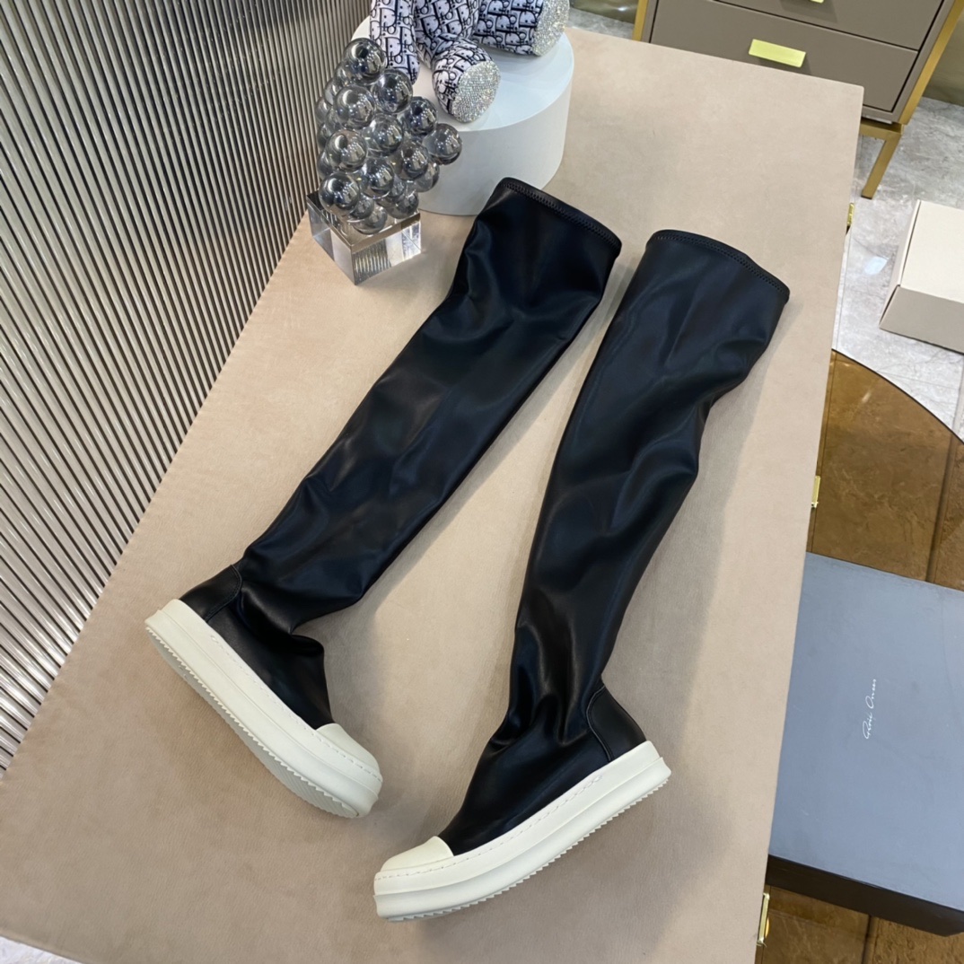 Bagsaaa Rick Owens Classic Bumper leather over knee boots