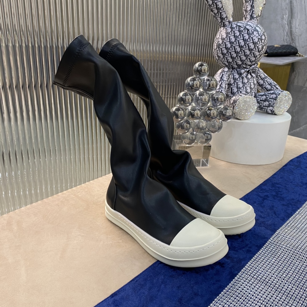 Bagsaaa Rick Owens Classic Bumper leather boots