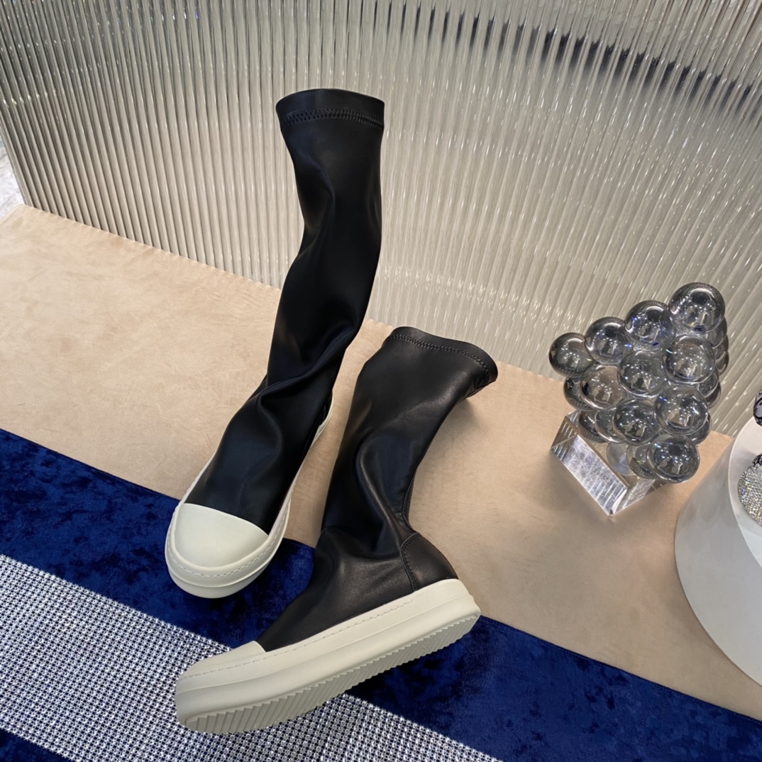 Bagsaaa Rick Owens Classic Bumper leather boots