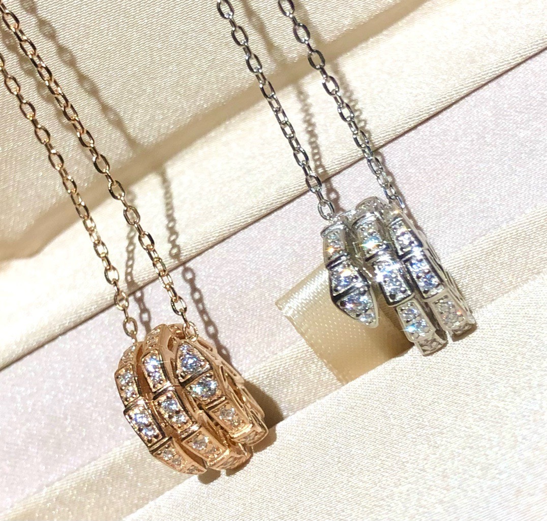 Bagsaaa Bv1g*ai Serpenti D1am0nd Necklace