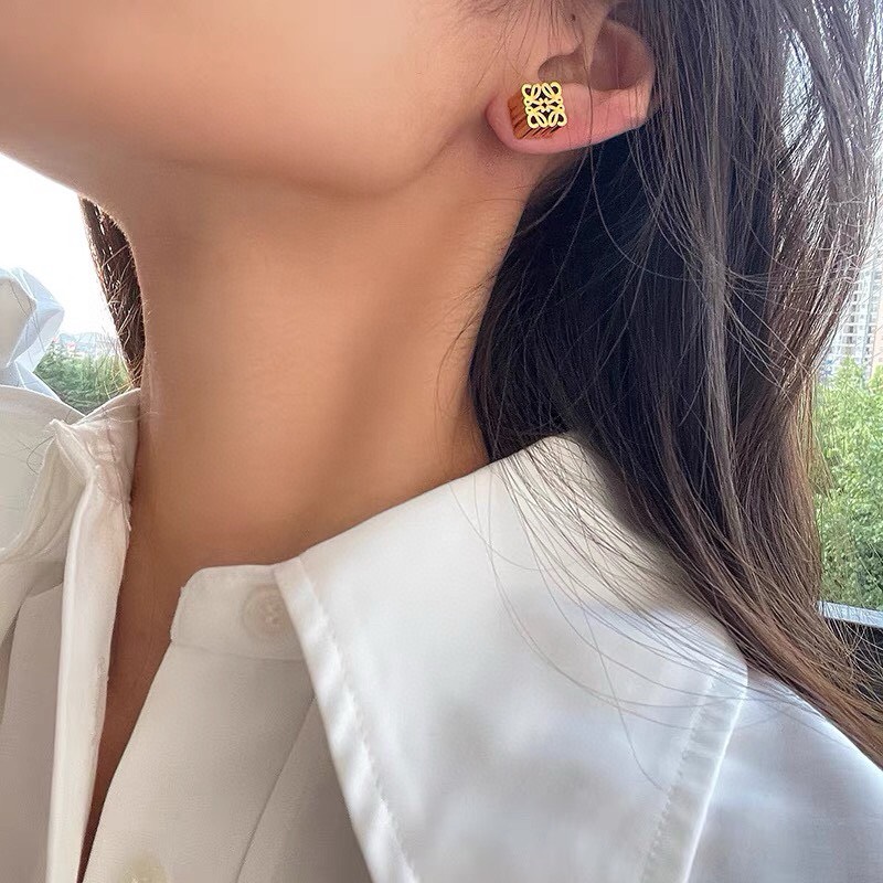 Bagsaaa L0ew* Gold Earrings