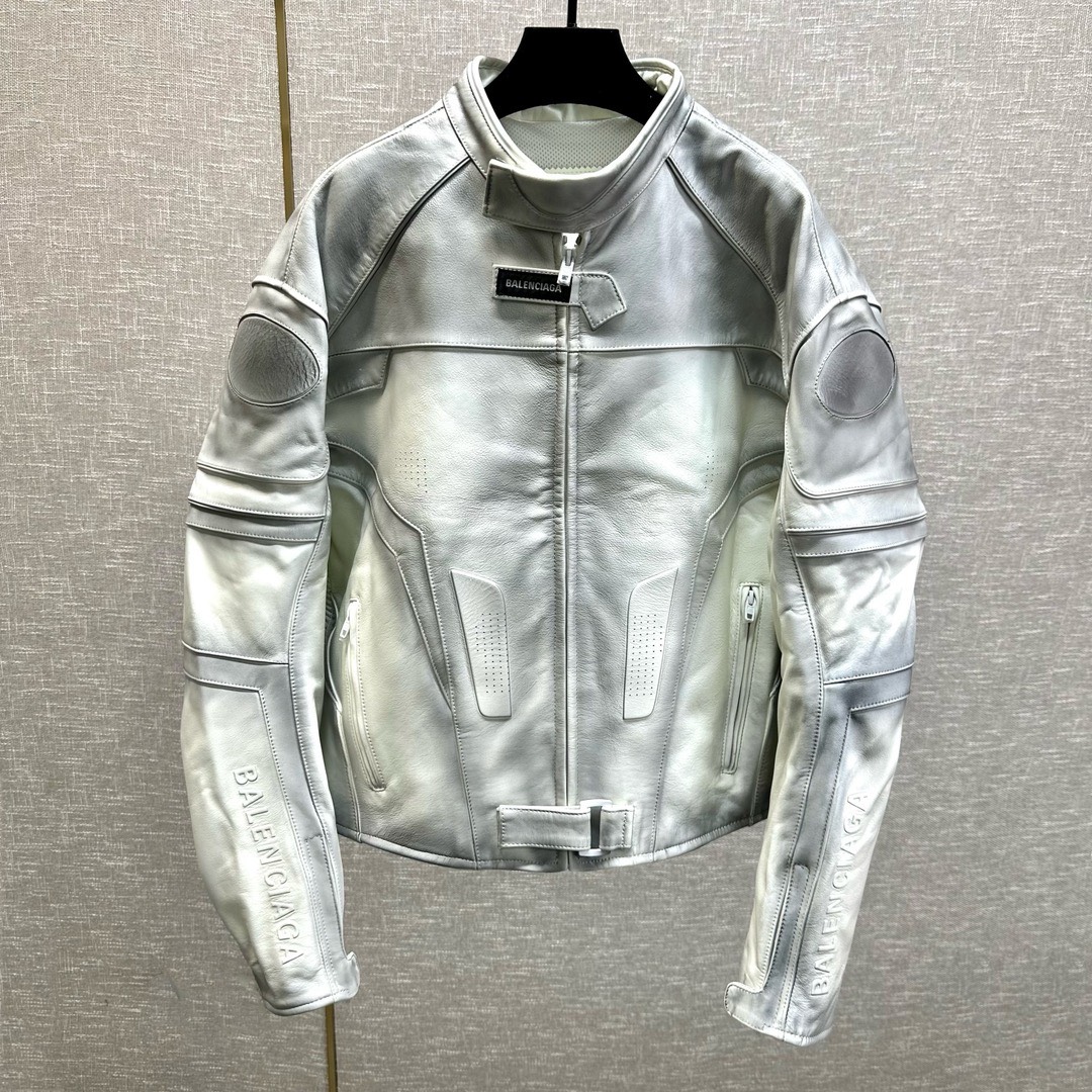 Bagsaaa Ba1en*iaga Biker Leather Jacket