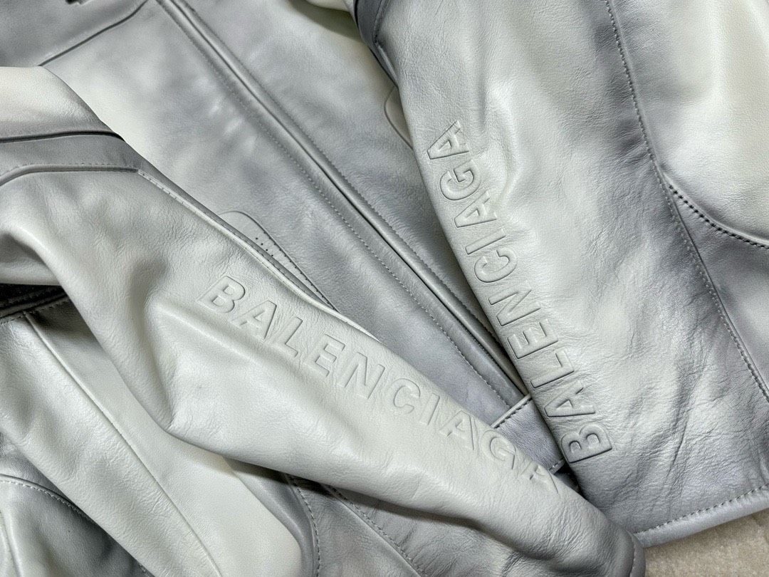 Bagsaaa Ba1en*iaga Biker Leather Jacket