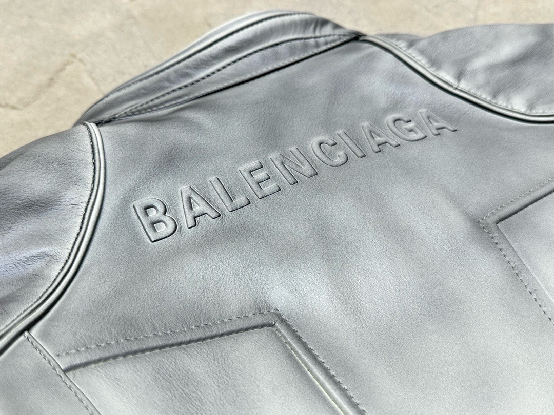 Bagsaaa Ba1en*iaga Biker Leather Jacket