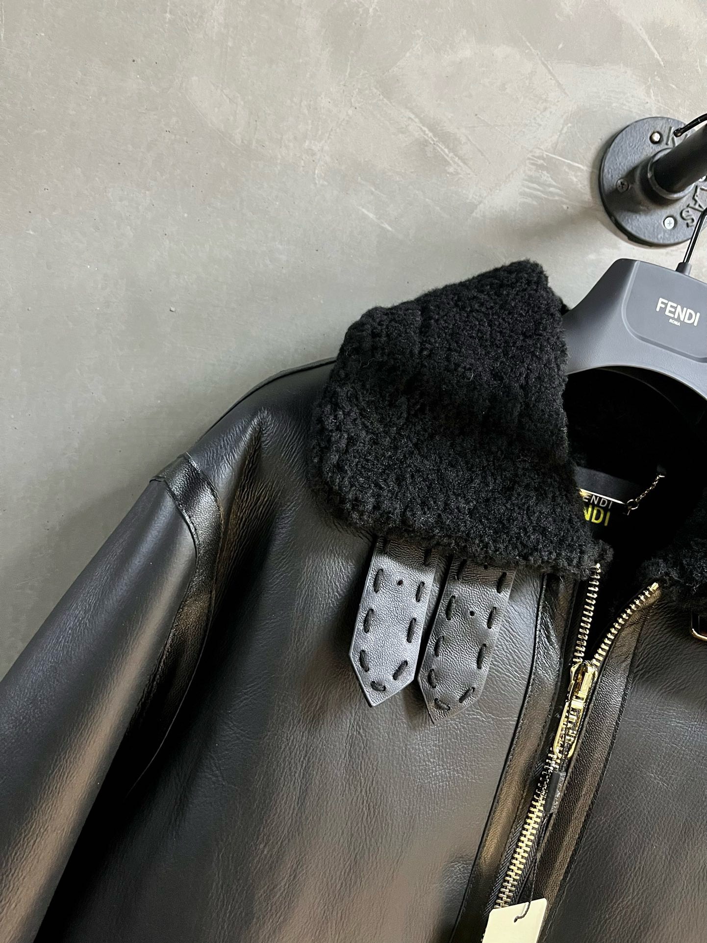 Bagsaaa F**di Black Shearling Jacket