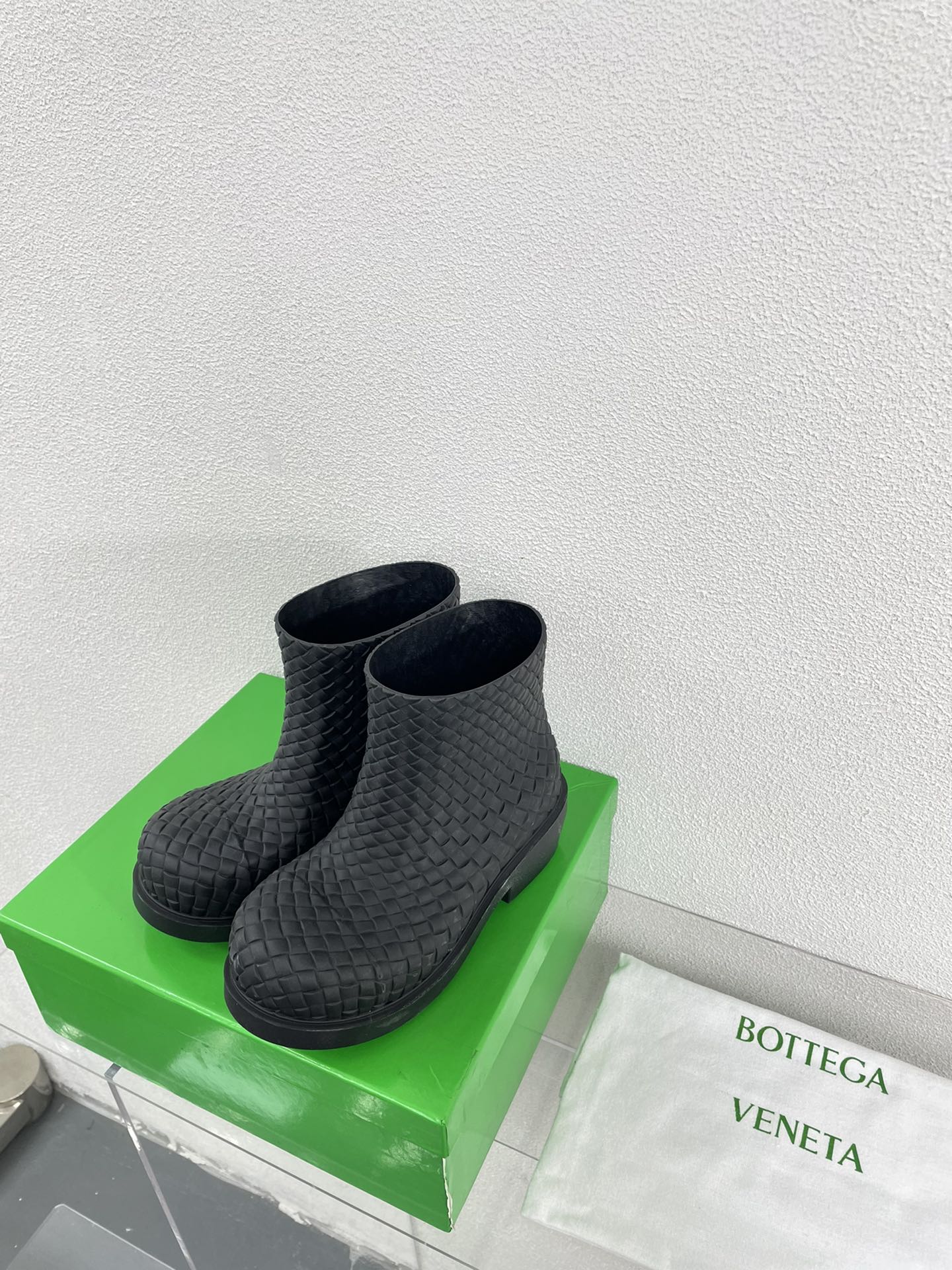 Bagsaaa B0tt*ga Ven*ta Black Rubber Fireman Boots