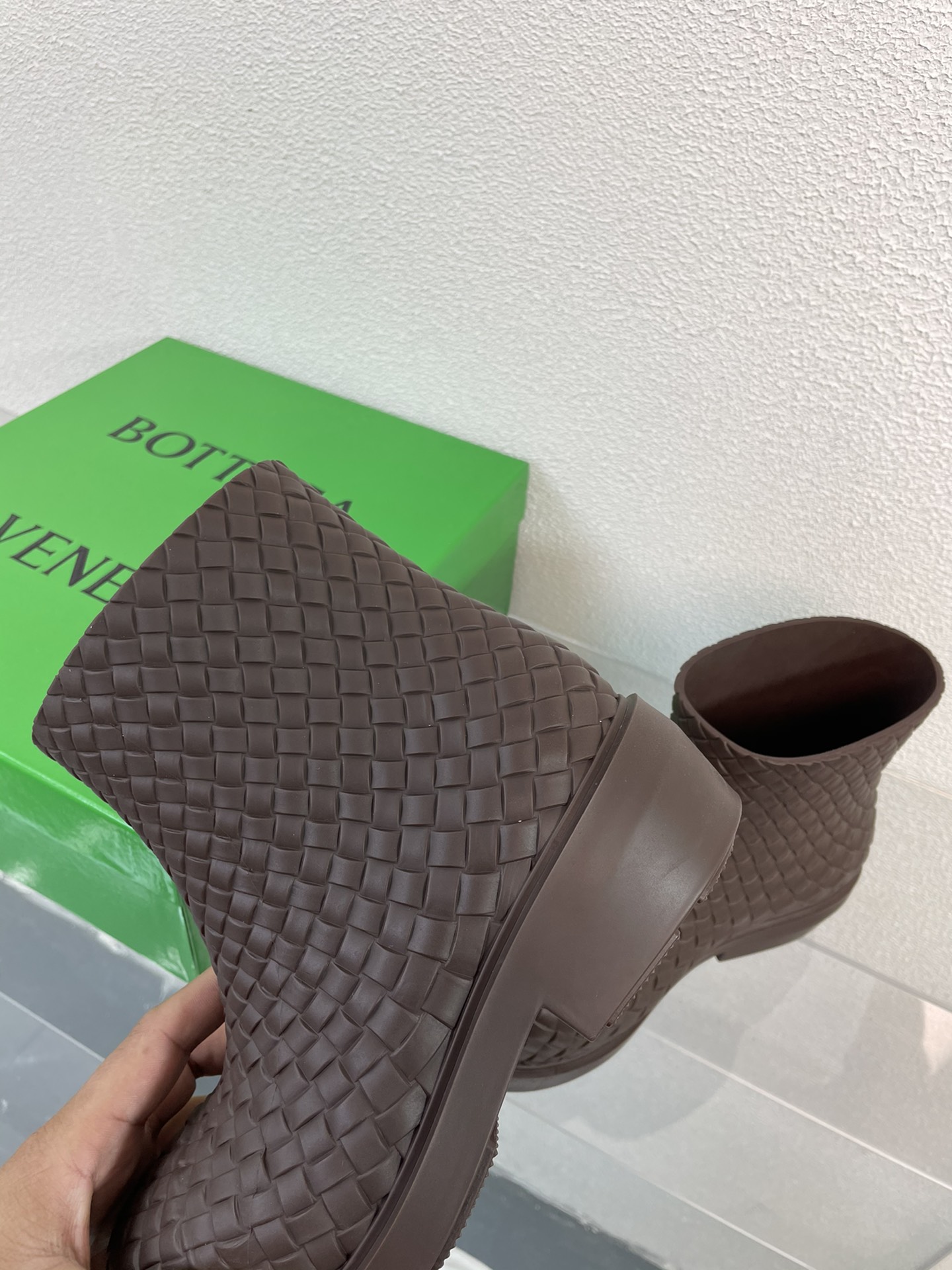 Bagsaaa B0tt*ga Ven*ta Brown Rubber Fireman Boots