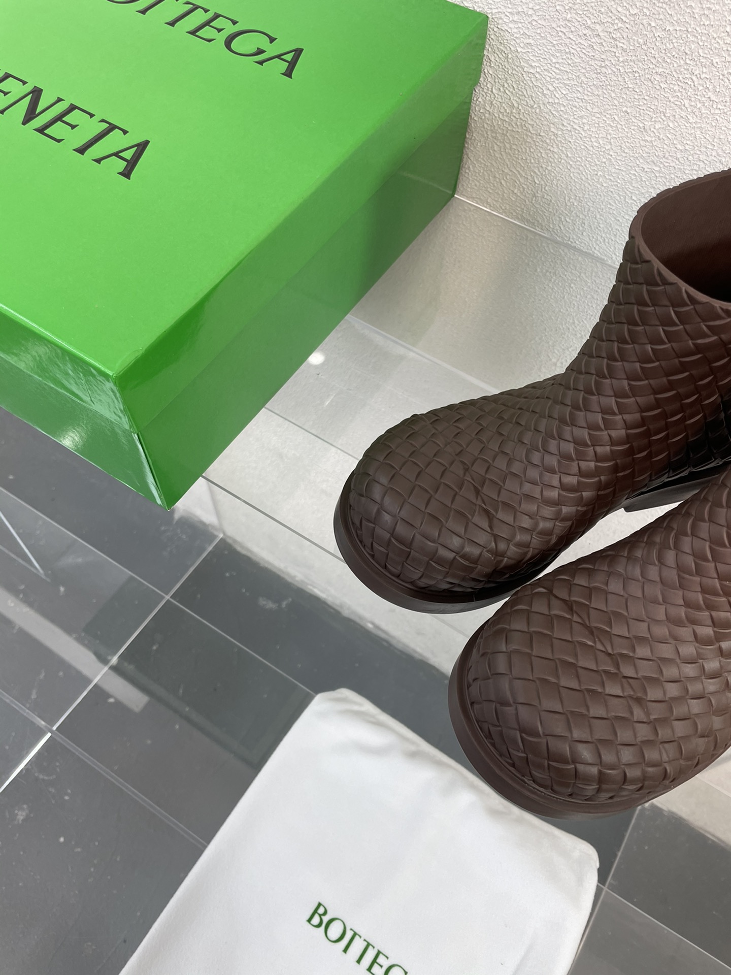 Bagsaaa B0tt*ga Ven*ta Brown Rubber Fireman Boots