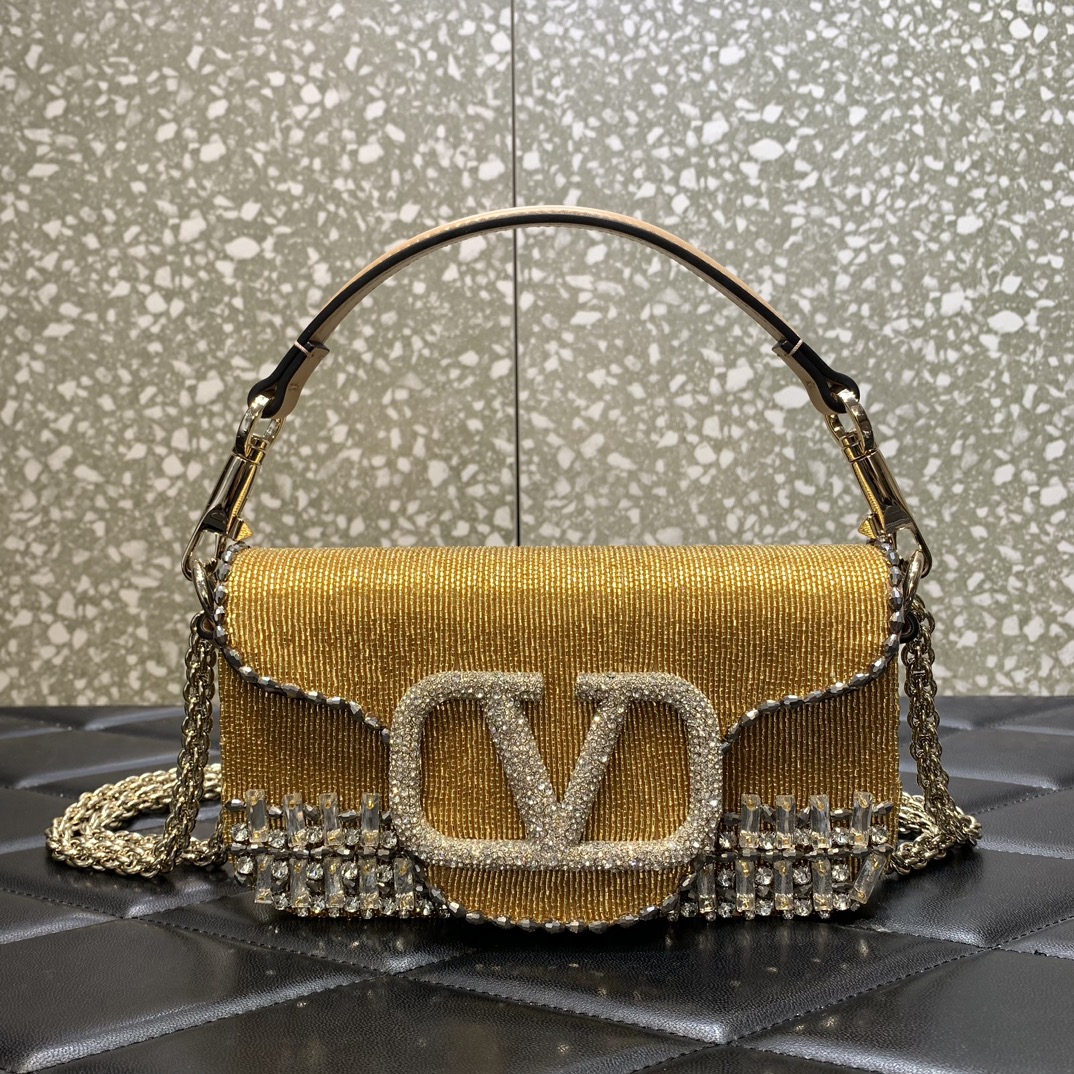 Bagsaaa Va1e*ntin0 Garavani Mini loco Yellow - 19x10.5x5cm