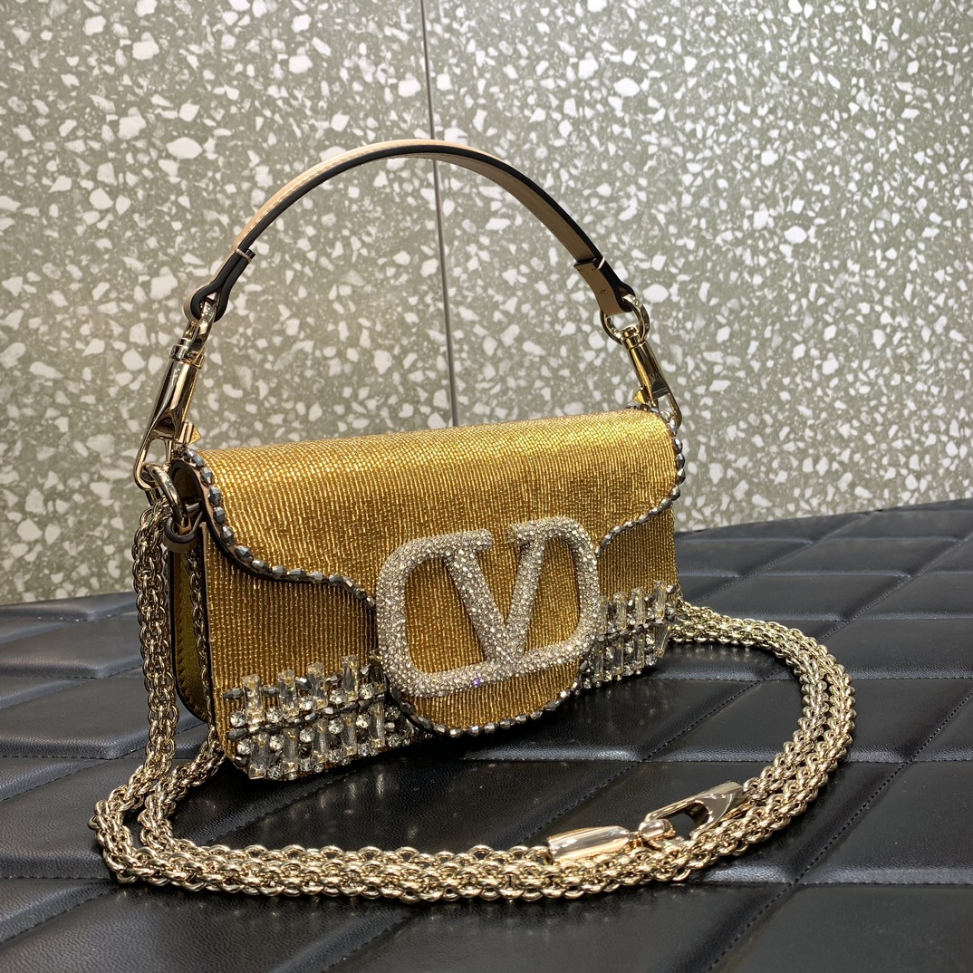 Bagsaaa Va1e*ntin0 Garavani Mini loco Yellow - 19x10.5x5cm